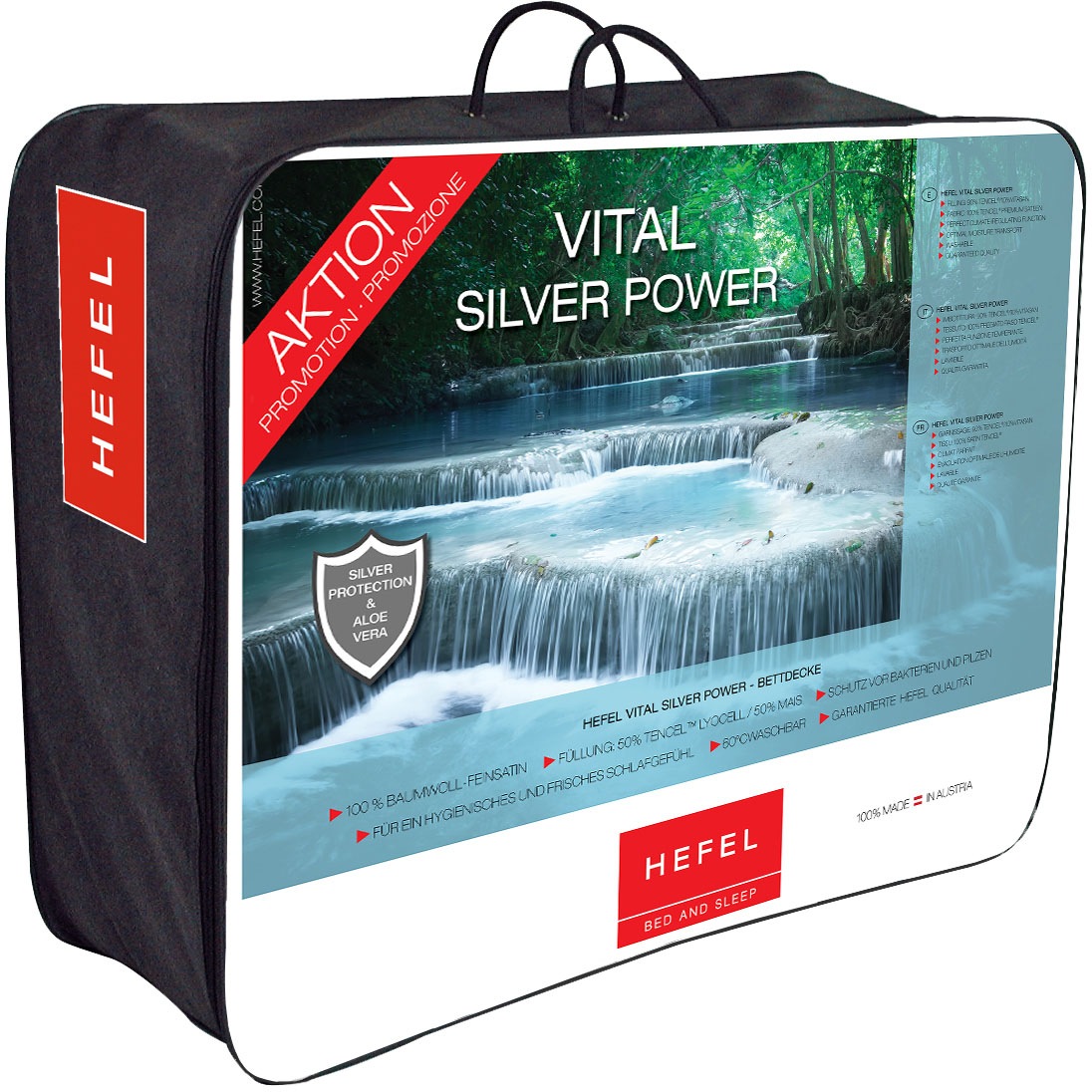 Thumbnail - Hefel Naturfaserbettdecke "Vital Silver Power" extraleicht 1 Stk. tlg.