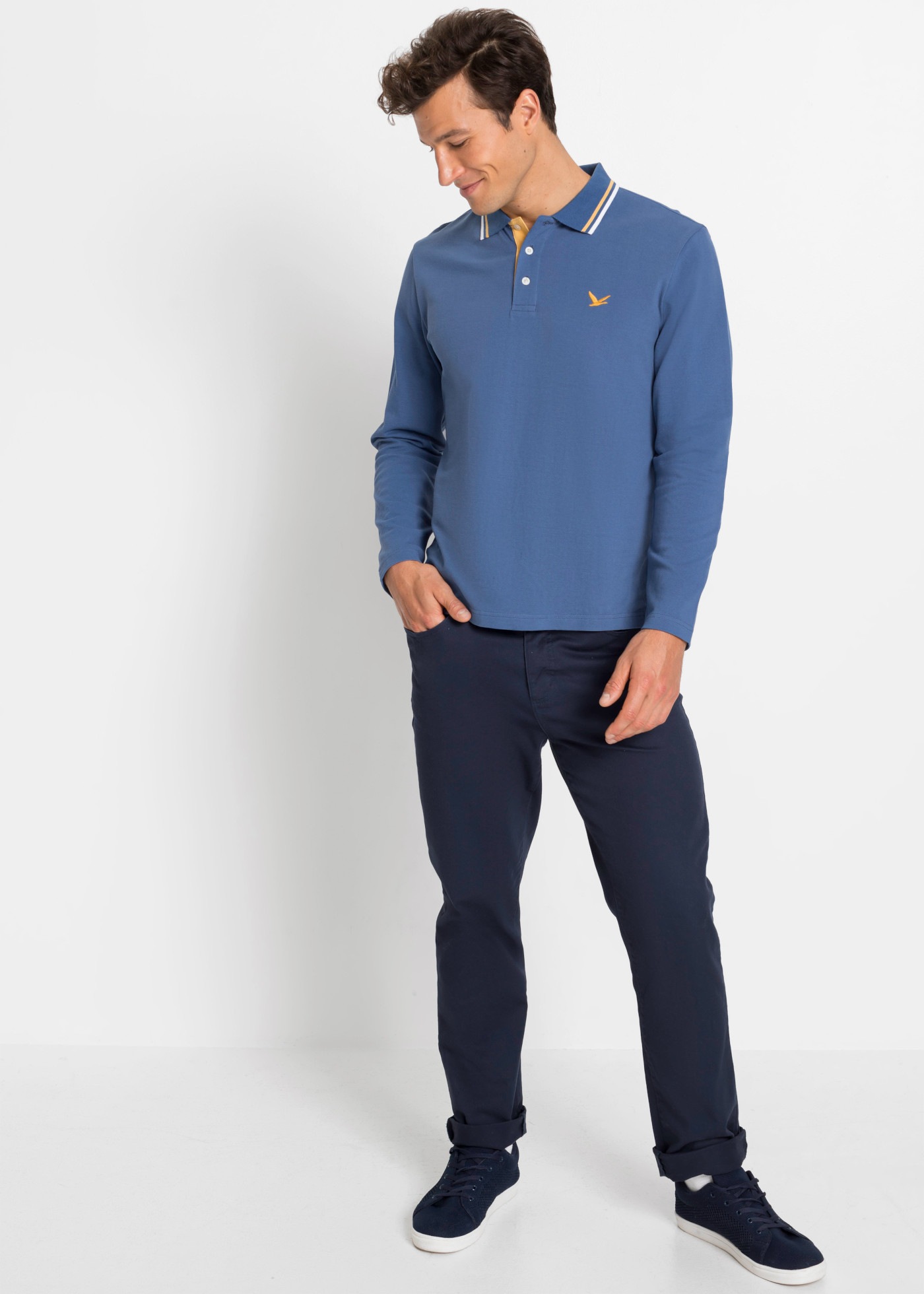 bonprix Poloshirt Packung,  im 2er Pack, Regular Fit, mit kleiner Stickerei auf der Brust