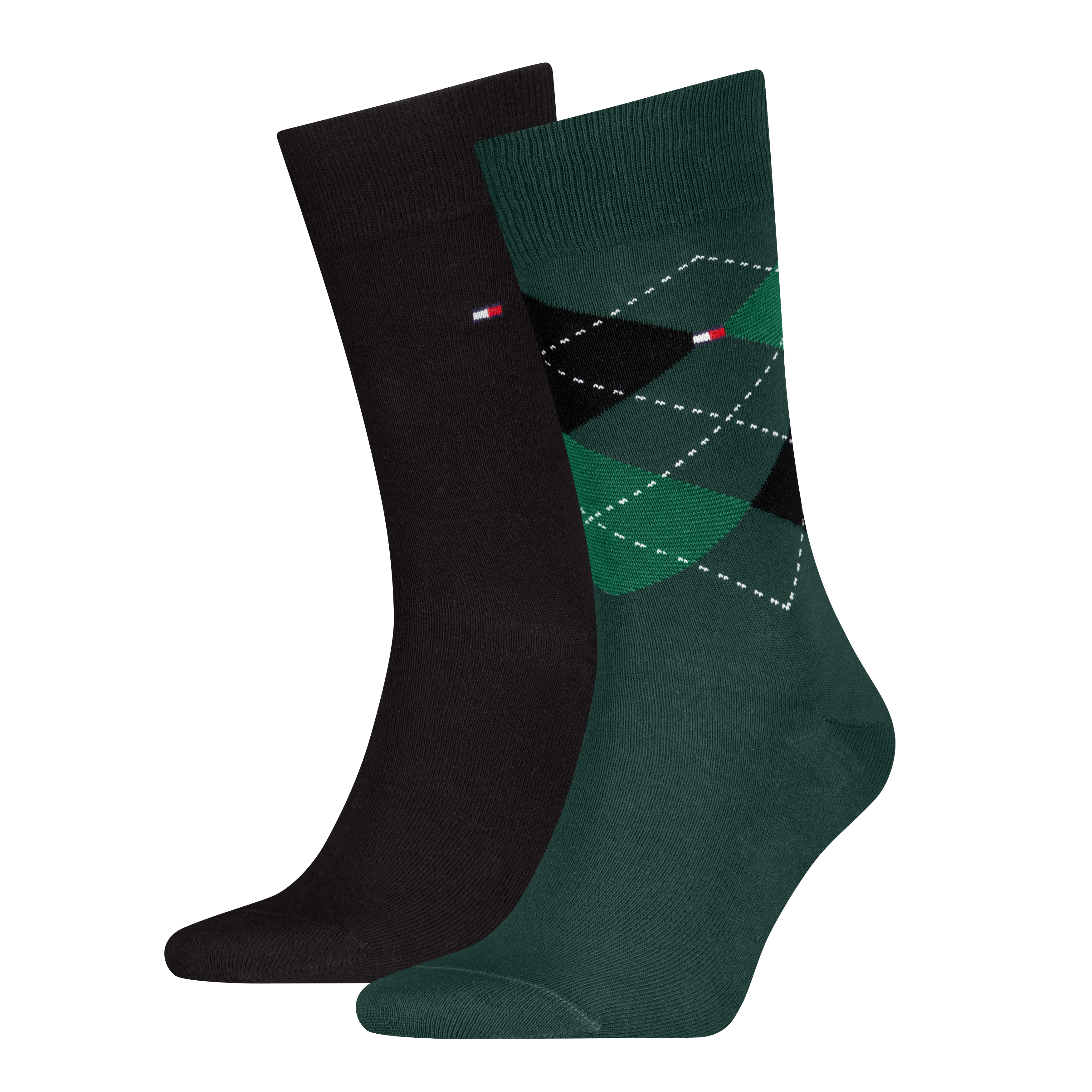 Tommy Hilfiger Socken "TH MEN SOCK CHECK 2P" 2 Paar, 2 Paar tlg. mit klassischem Argyle-Design