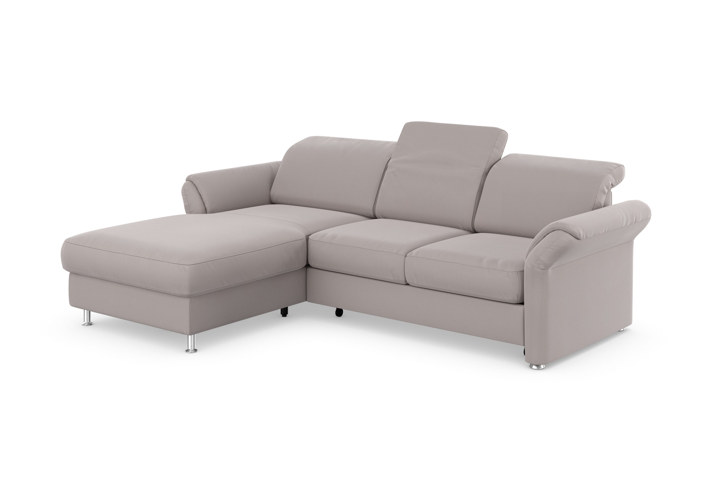 sit&more Ecksofa »Apulia L-Form«, wahlweise Bettfunktion, Bettkasten und Kopf- und Armteilverstellung