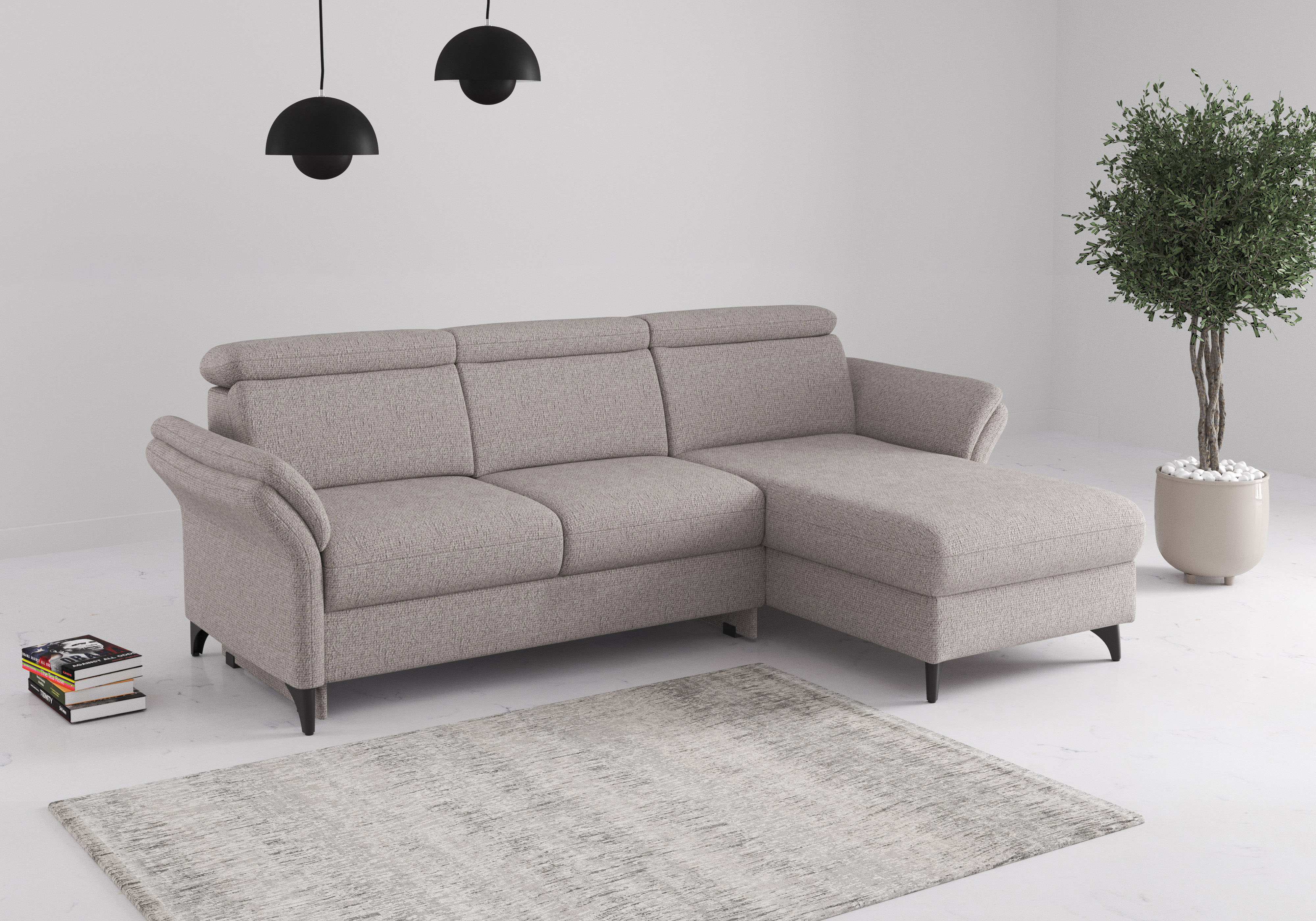 sit&more Ecksofa "Glendale, L-Form" inkl. Kopfteilverstellung,wahlweise mit Vorziehsitz und Bettkasten