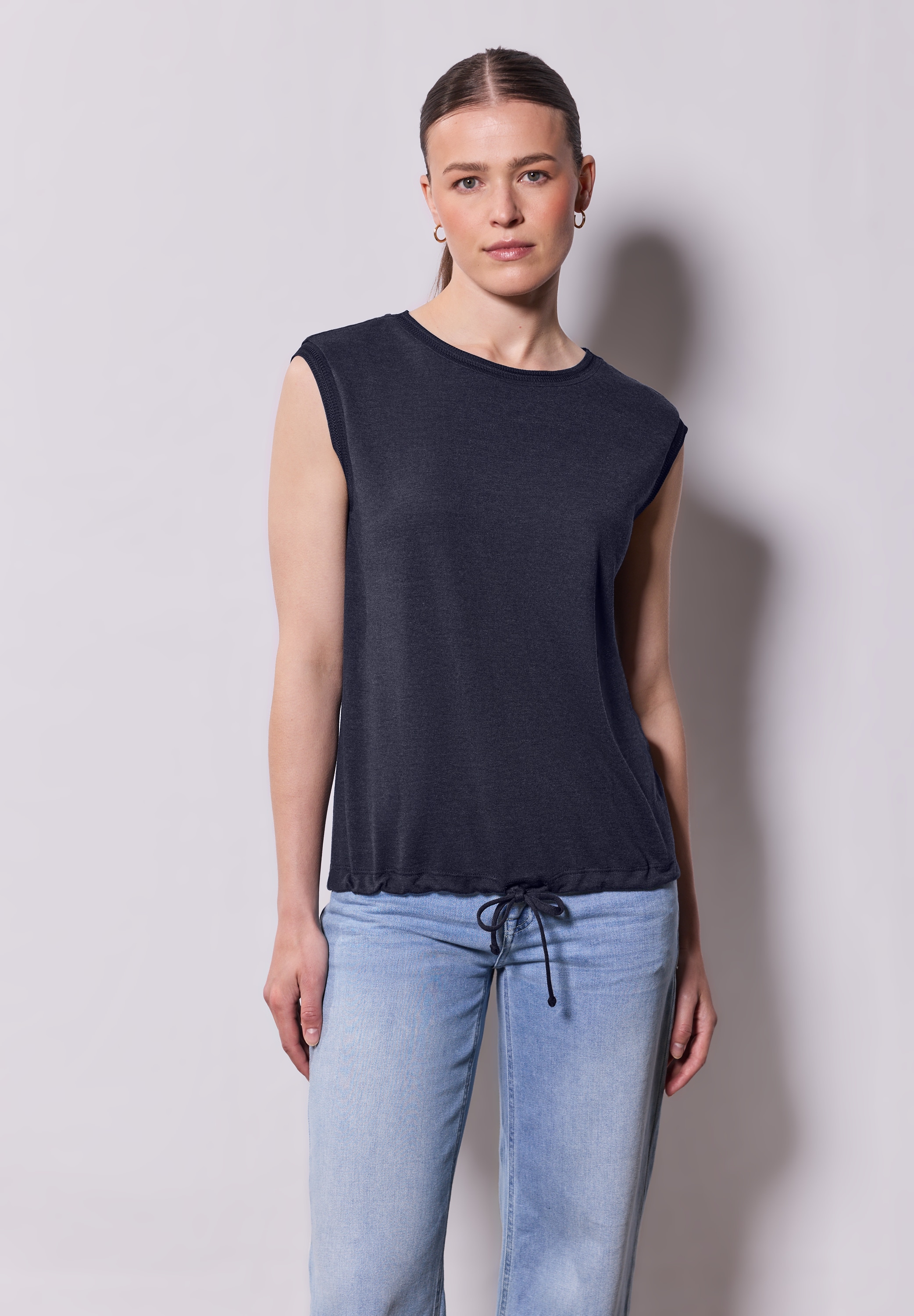 STREET ONE STUDIO T-Shirt, mit Elastiksaum und Tunnelzug günstig online kaufen