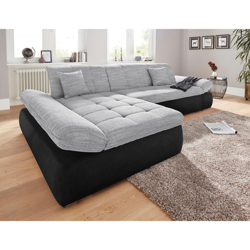 DOMO collection Ecksofa »PB Moric wahlweise mit Bettfunktion + Armteilverstellung, Schlafsofa«