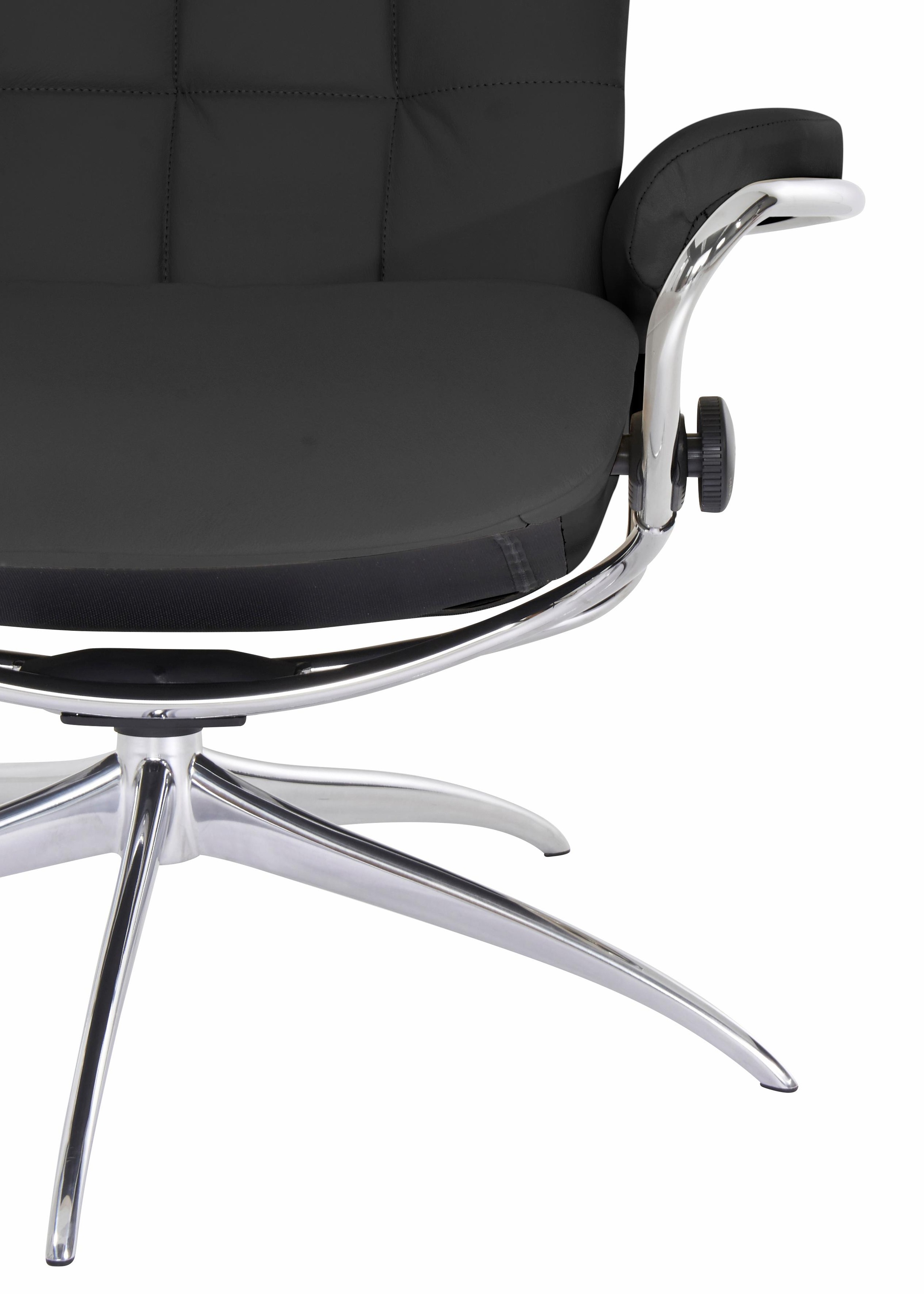 Stressless® Relaxsessel »London«, (Set, Relaxsessel mit Hocker), mit Hocker, High Back, mit Star Base, Gestell Chrom