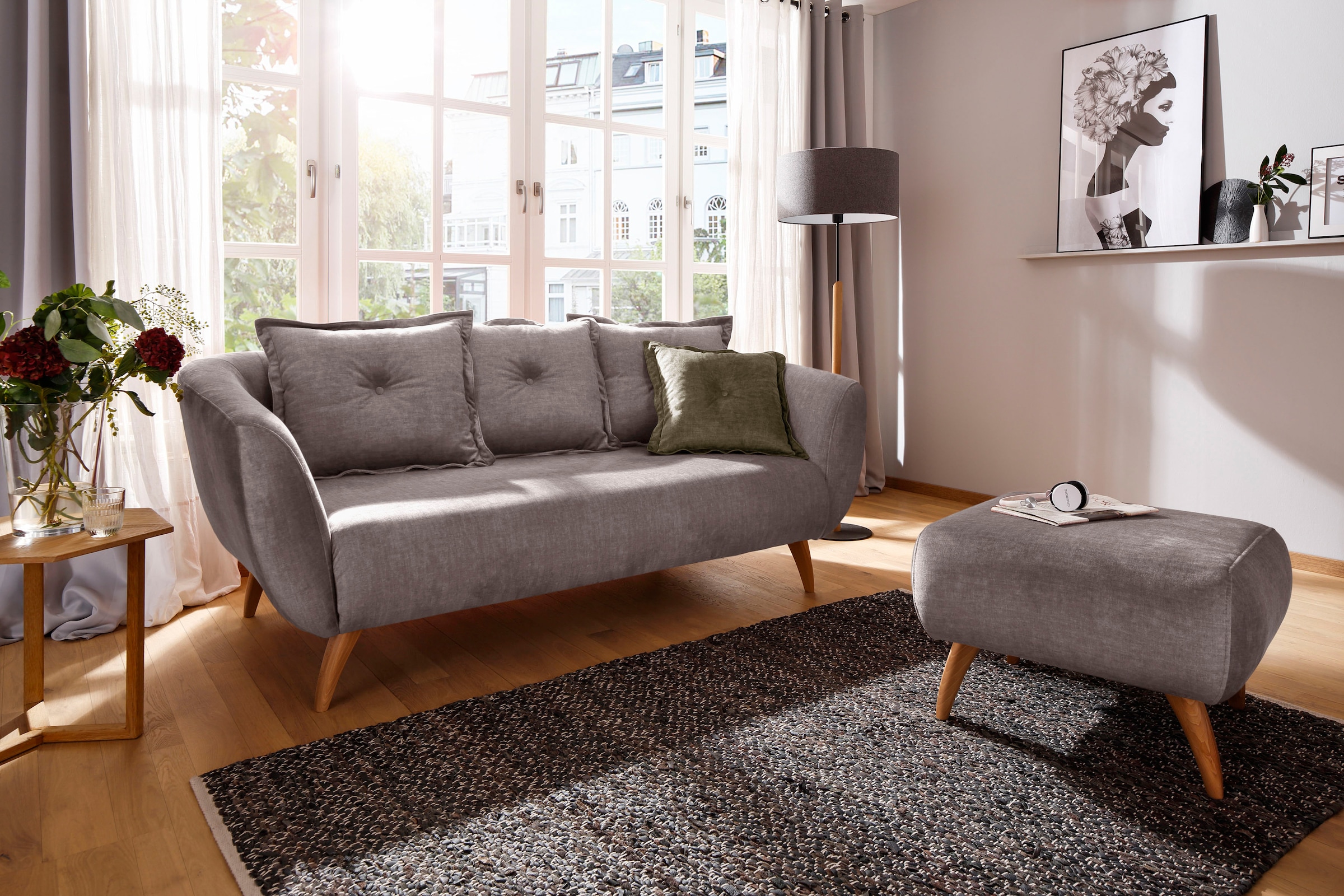 Home affaire 2,5-Sitzer "Baggio modern und romantisches Design, bequem", Zi günstig online kaufen