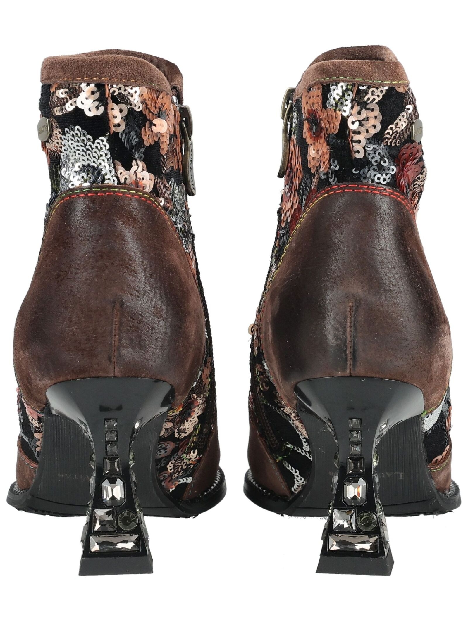 LAURA VITA High-Heel-Stiefelette »LAURA VITA Stiefelette Leder/Textil«