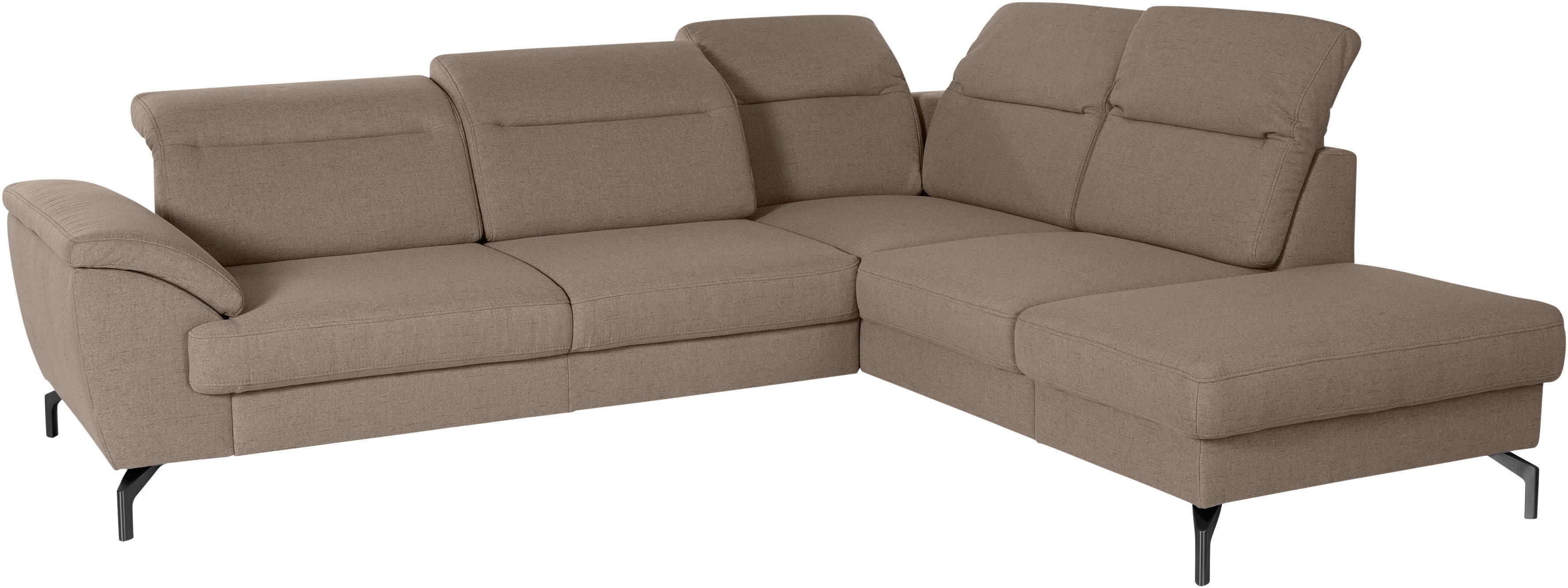 Thumbnail - sit&more Ecksofa "Percy L-Form", 15 cm Fußhöhe, Sitztiefenverstellung, wahlweise in 2 Fußfarben
