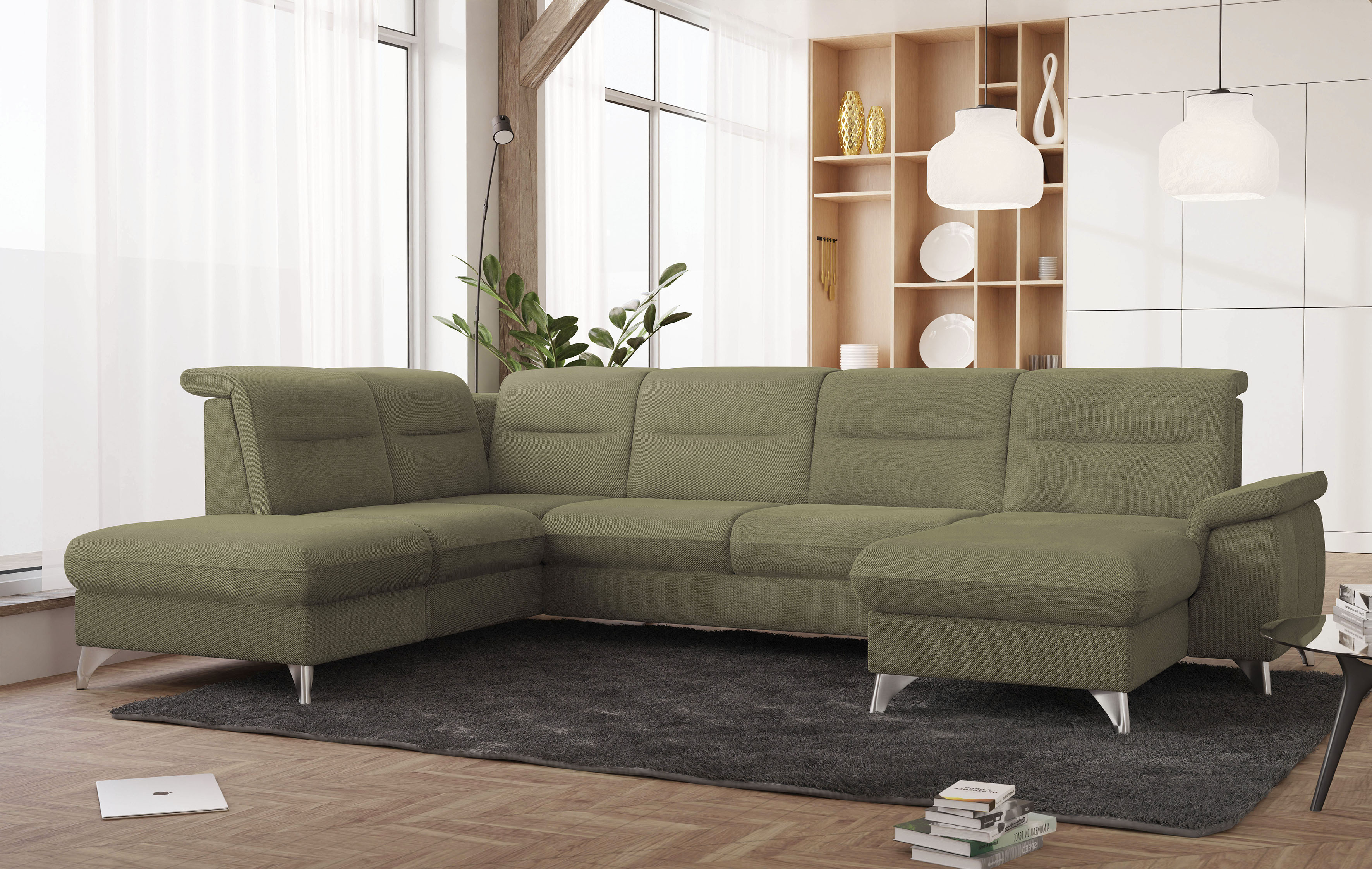 sit&more Wohnlandschaft "Astoria U-Form" wahlweise mit motorischer Relaxfunktion