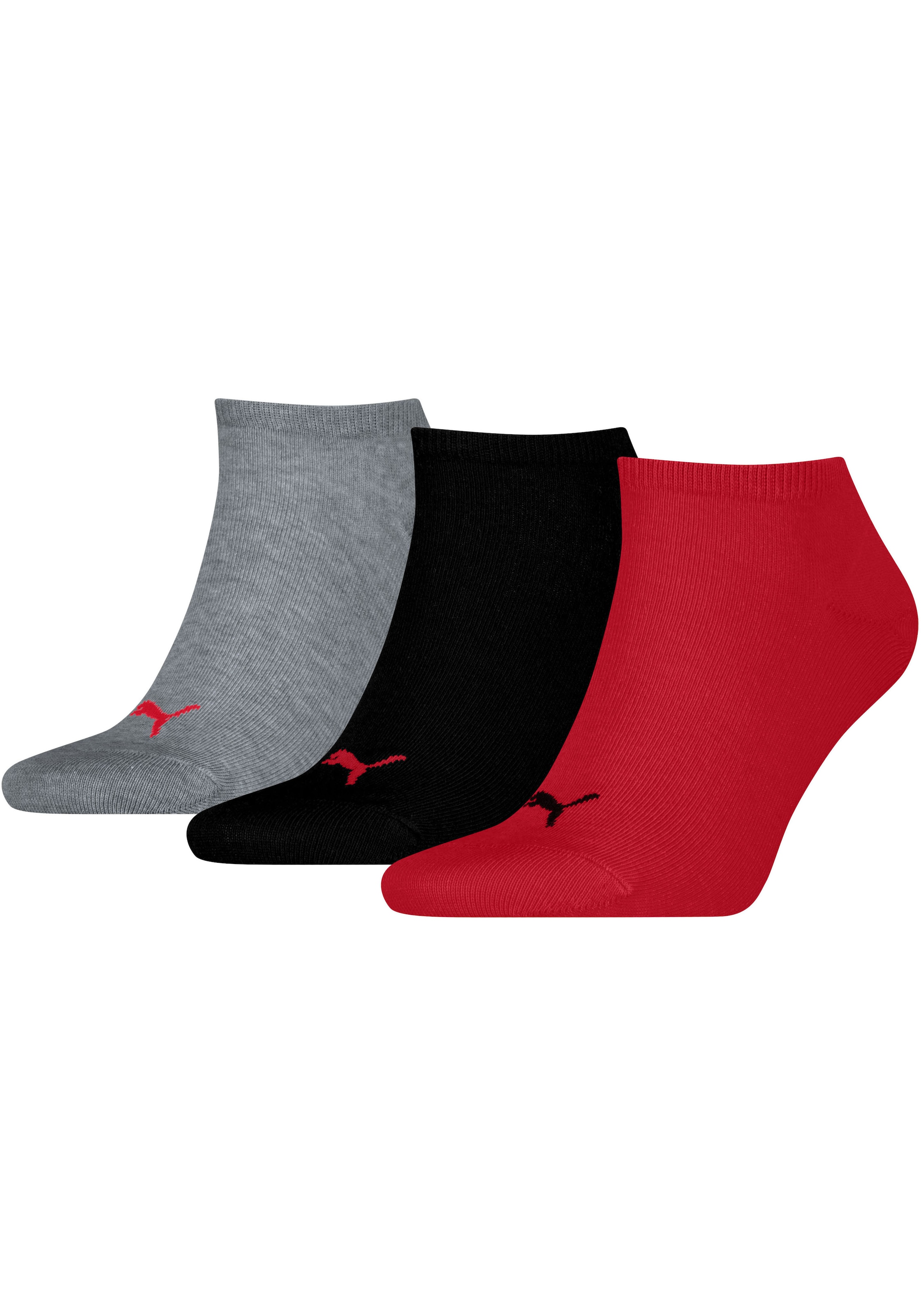 Puma, Herren, Socken, Sneaker Plain 3P, Mehrfarbig, Rot, Schwarz, (3er Pack, 35 - 38) - Bild 7