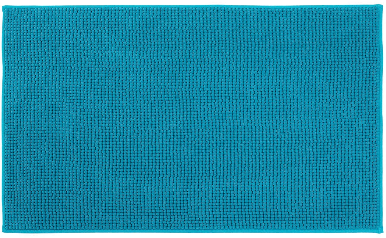 Gözze Badematte "Chenille" Höhe 15 mm rutschhemmend beschichtet fußbodenheizungsgeeignet Badteppich, Uni Farben, besonders weich durch Microfaser, waschbar