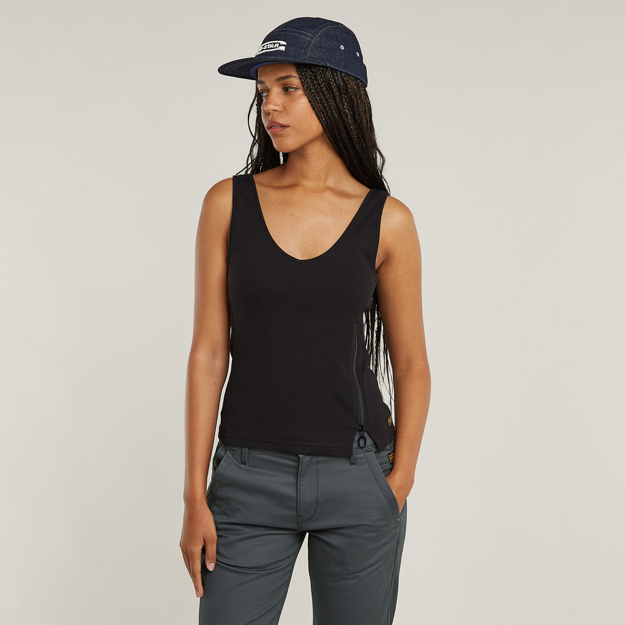 G-STAR Trägertop Asymmetrical Zip mit Reißverschluss günstig online kaufen