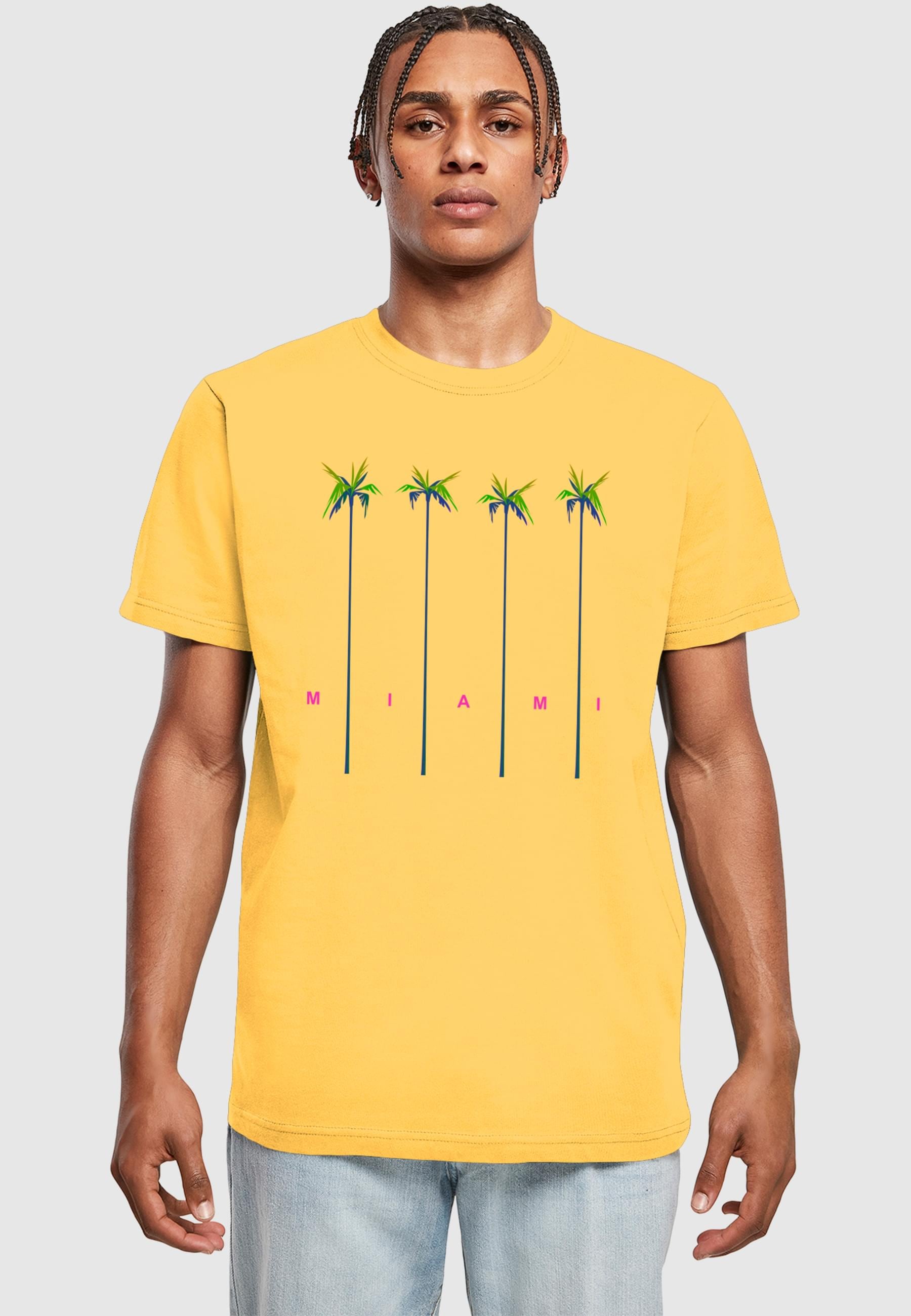 MisterTee T-Shirt »MisterTee Herren Miami Palms Tee«, (1 tlg.)