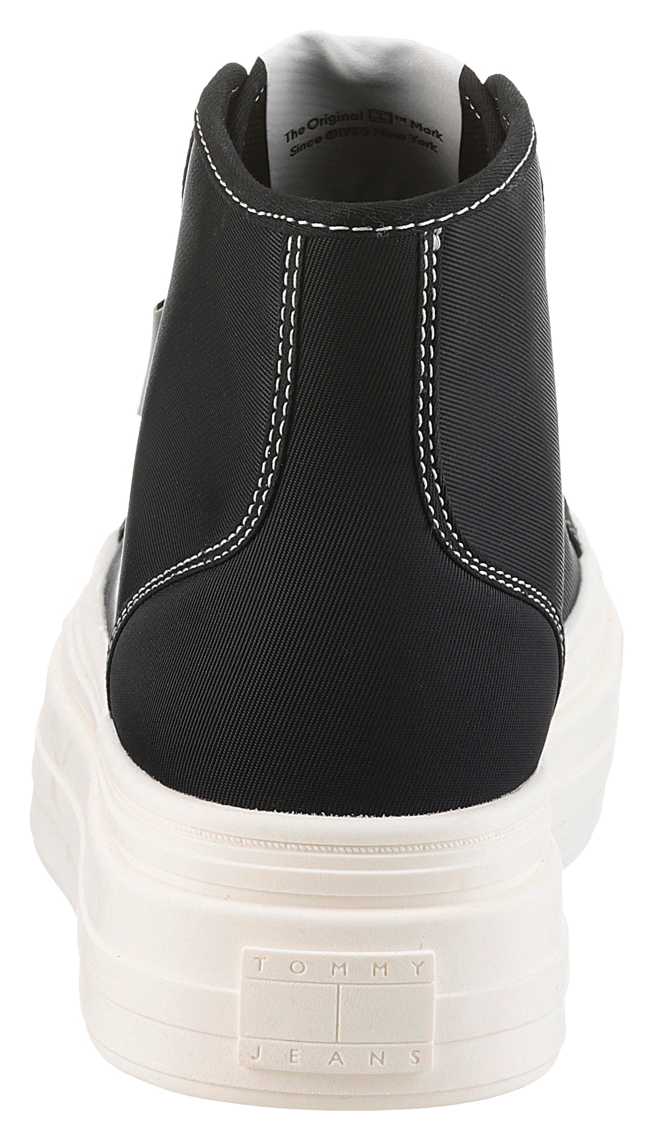 Tommy Jeans Plateausneaker »TJW FOXING FLATFORM SNEAKER HIGH«, Freizeitschuh, Schnürboots, High Top-Sneaker mit Kontrastnähten