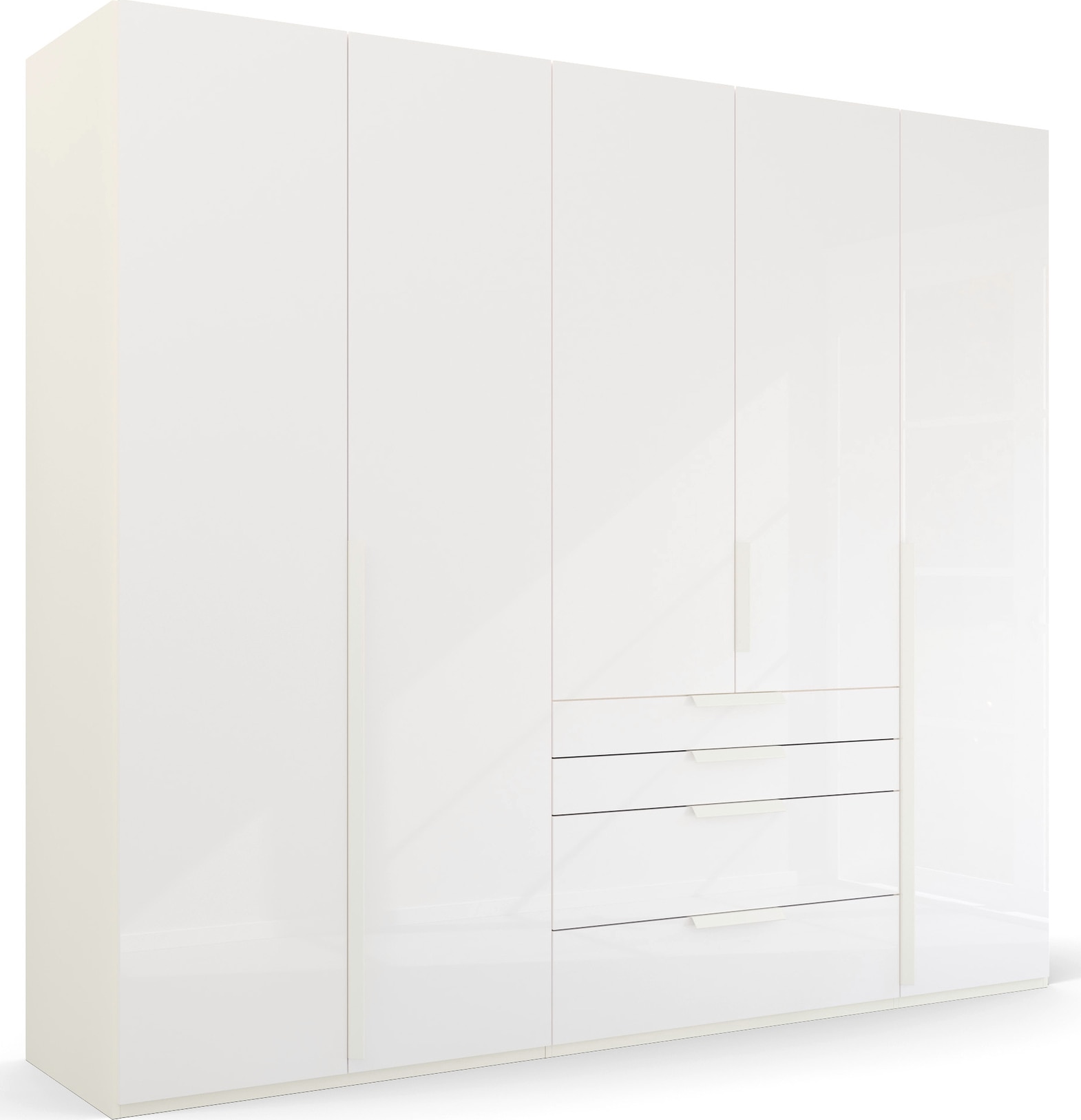 rauch Drehtürenschrank "Kleiderschrank Schrank Garderobe Wäscheschrank PURISMA Glasfront" in den Breiten 151/201/251/301 cm, inkl. SOFT-CLOSE-FUNKTION, mit Schubladen und umfangreichem Zubehör MADE IN GERMANY