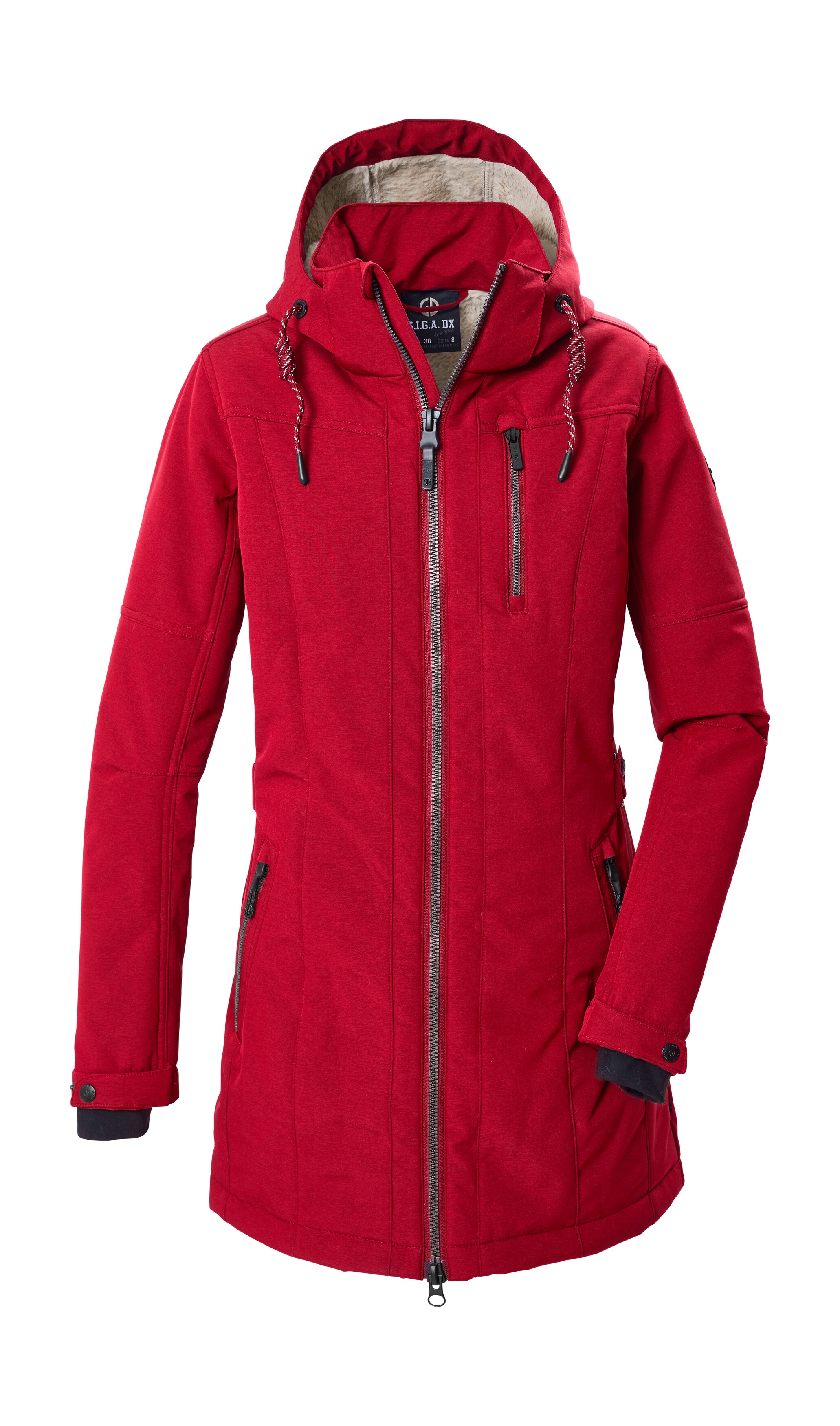 G.I.G.A. DX by killtec Softshellparka "GW 61 WMN SFTSHLL PRK" Winddichter, wasserabweisender Damen Softshell Parka mit Teddyfleece