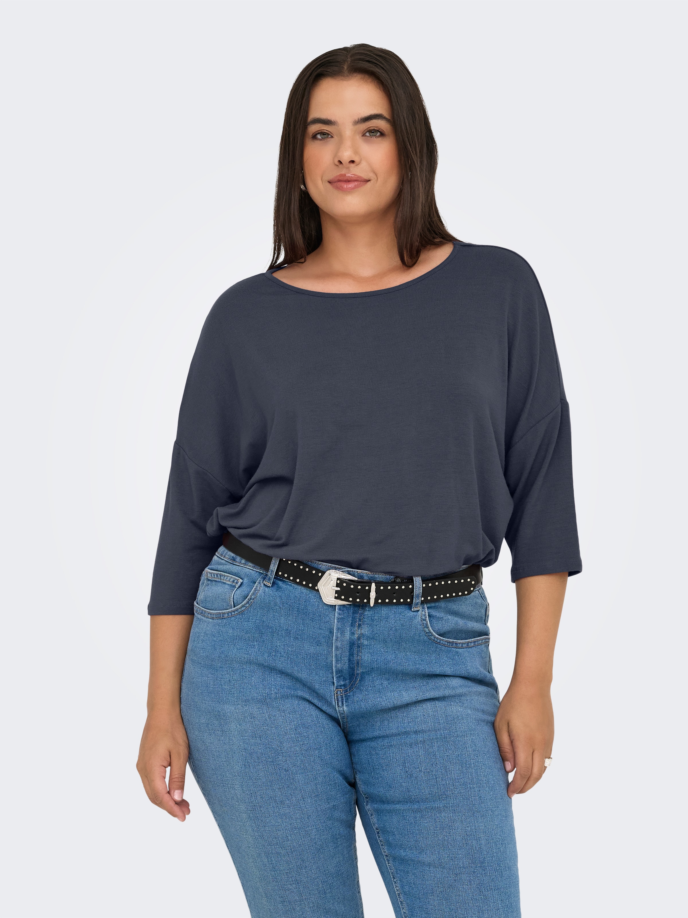ONLY CARMAKOMA 3/4-Arm-Shirt "CARLAMOUR 3/4 TOP JRS NOOS" günstig online kaufen