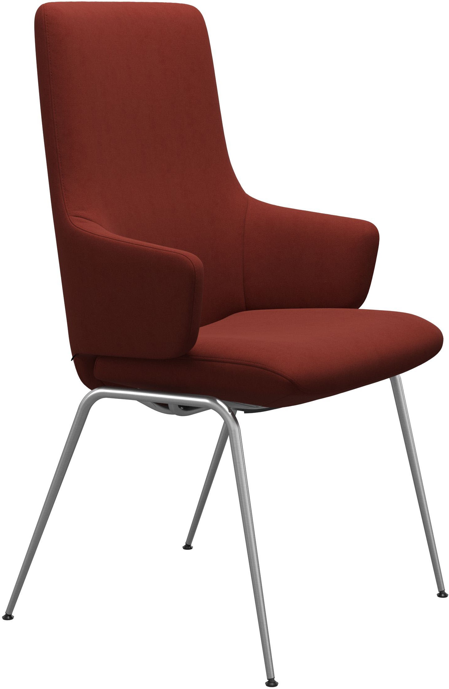 Stressless® Polsterstuhl »Laurel«, Microfaser DINAMICA, High Back mit Armlehne, Größe L, mit Beinen aus Stahl in Schwarz matt