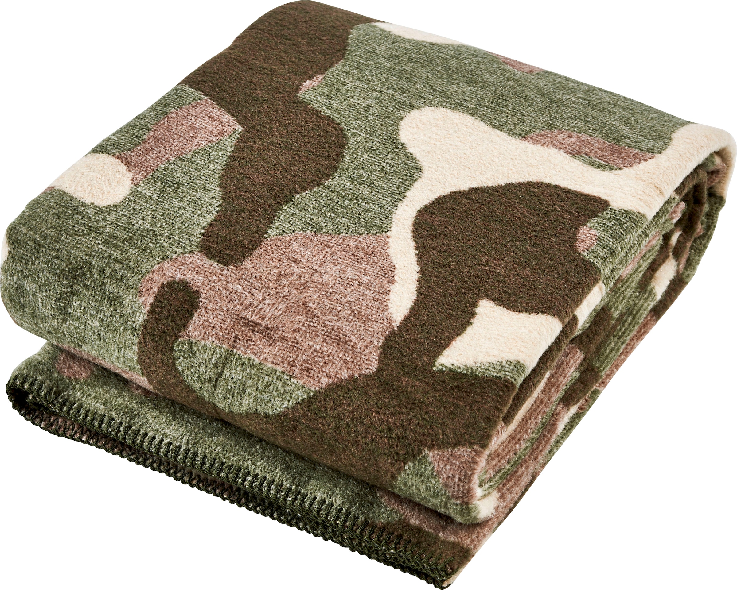 done.® Wohndecke »Camouflage«, Wohndecke mit einfassender Ziernaht, Kuscheldecke