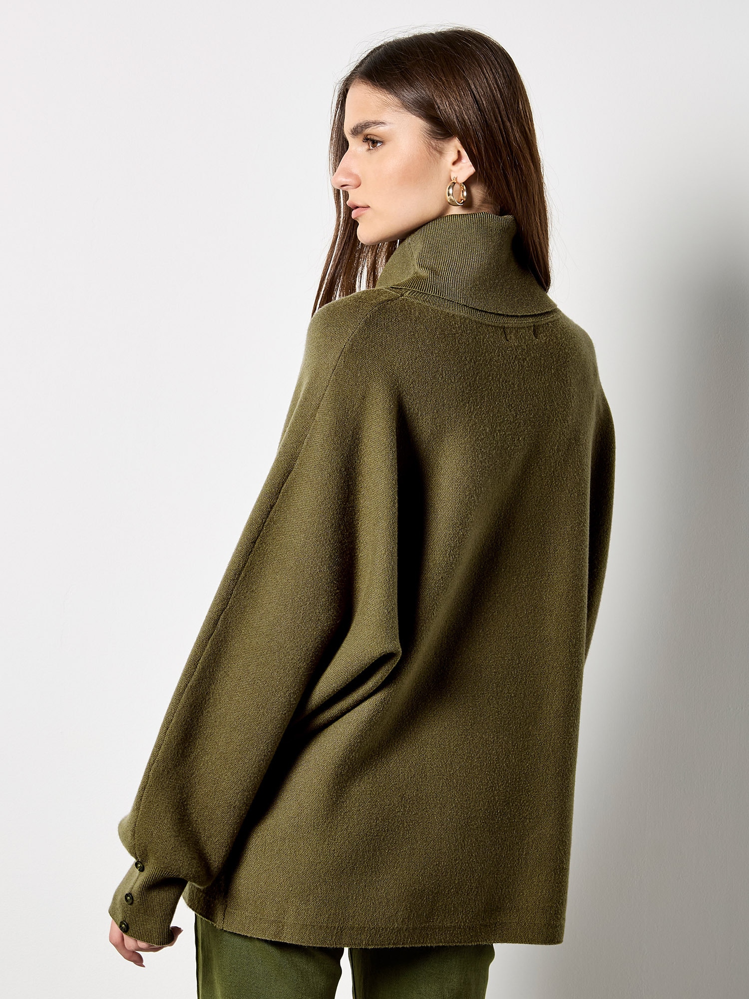 Apricot Fledermauspullover »Apricot Rollkragenpullover mit übergroßen Fledermausärmeln«