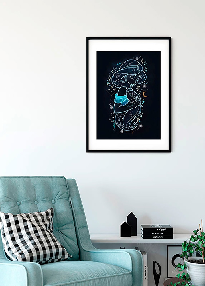 Komar Bild »Jasmin Stars«, Disney, (1 St.), Wandbild zur Dekoration im Kinderzimmer - ohne Rahmen