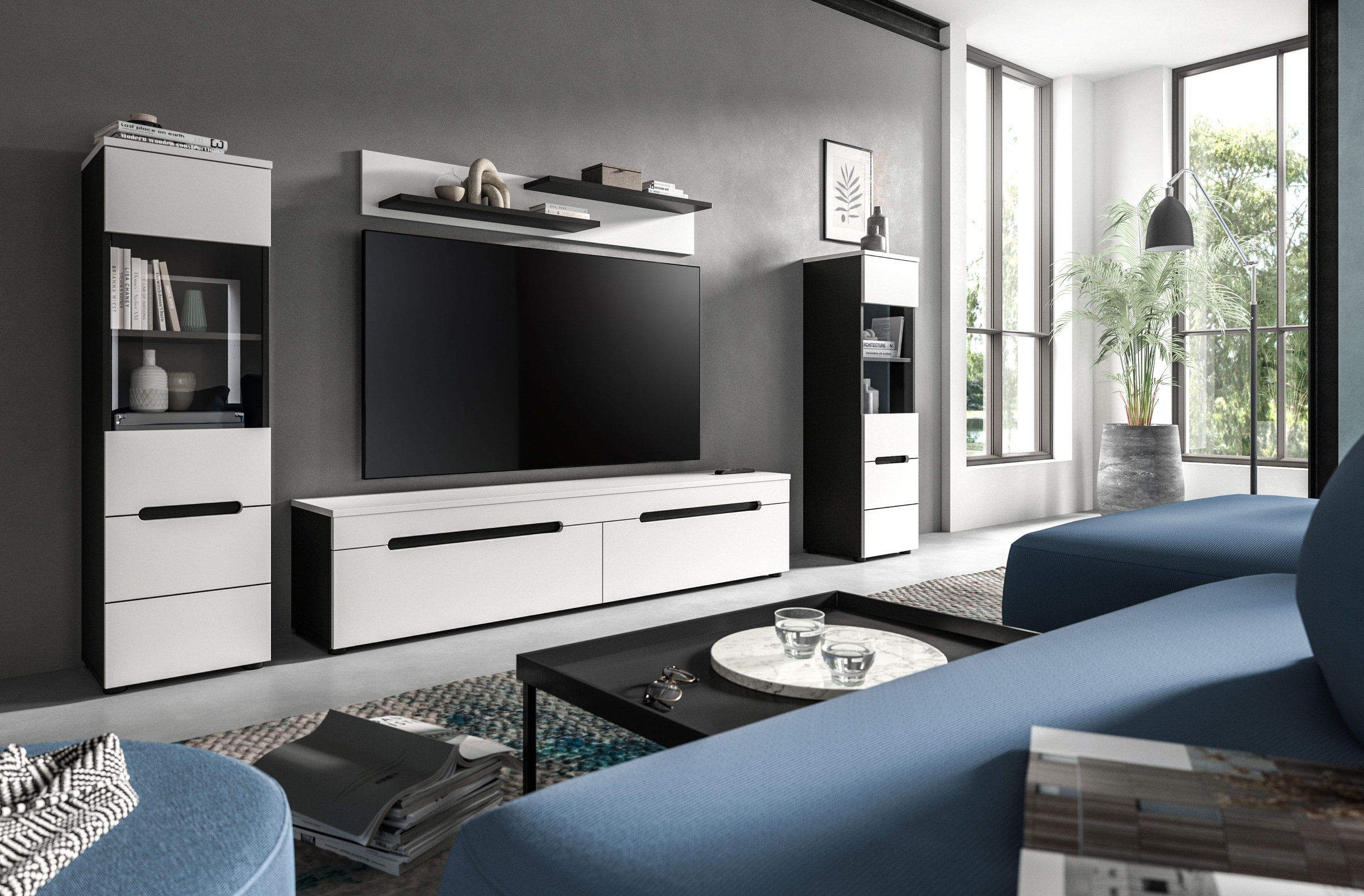 INOSIGN Wohnwand "REHAT, TOPSELLER, 4-teilig, wahlweise stehend und hängend günstig online kaufen