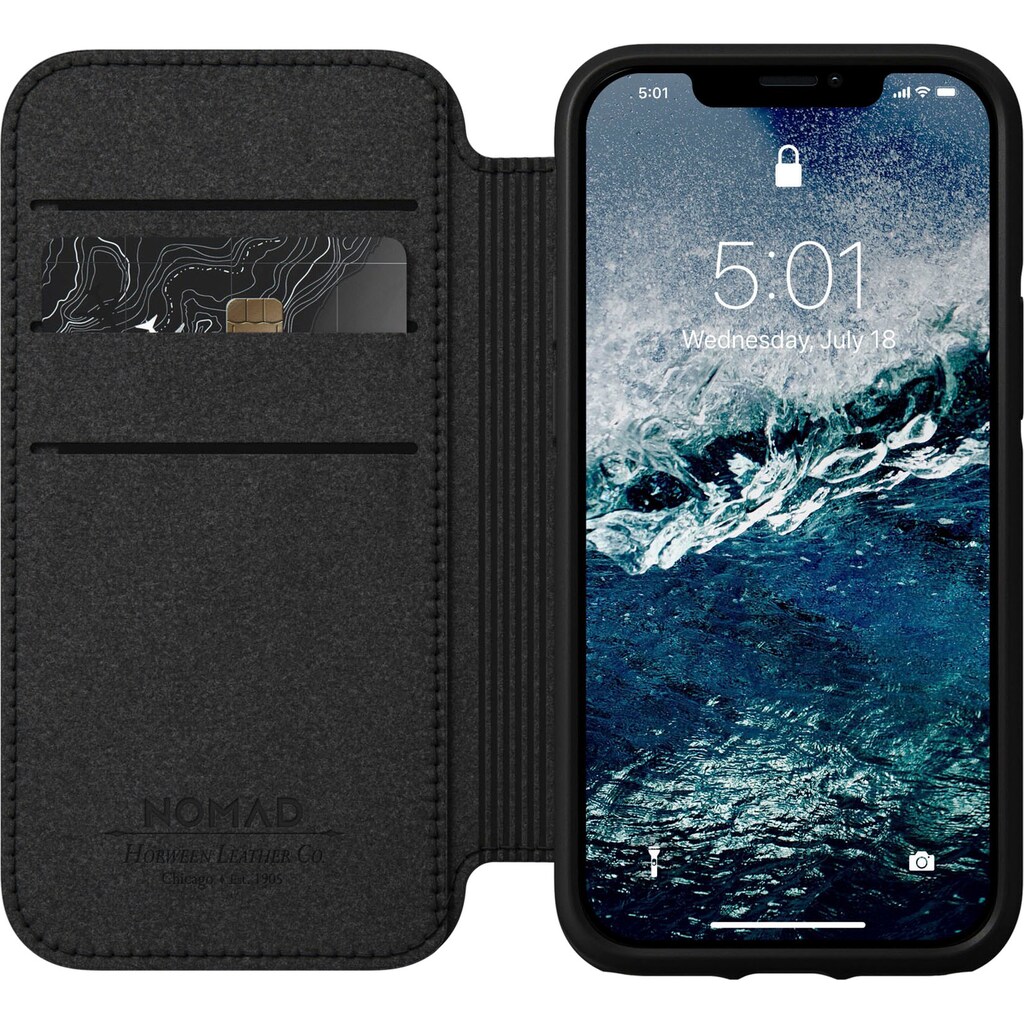 Nomad Smartphone-Hülle »Modern Leather Folio«, iPhone 12 Mini