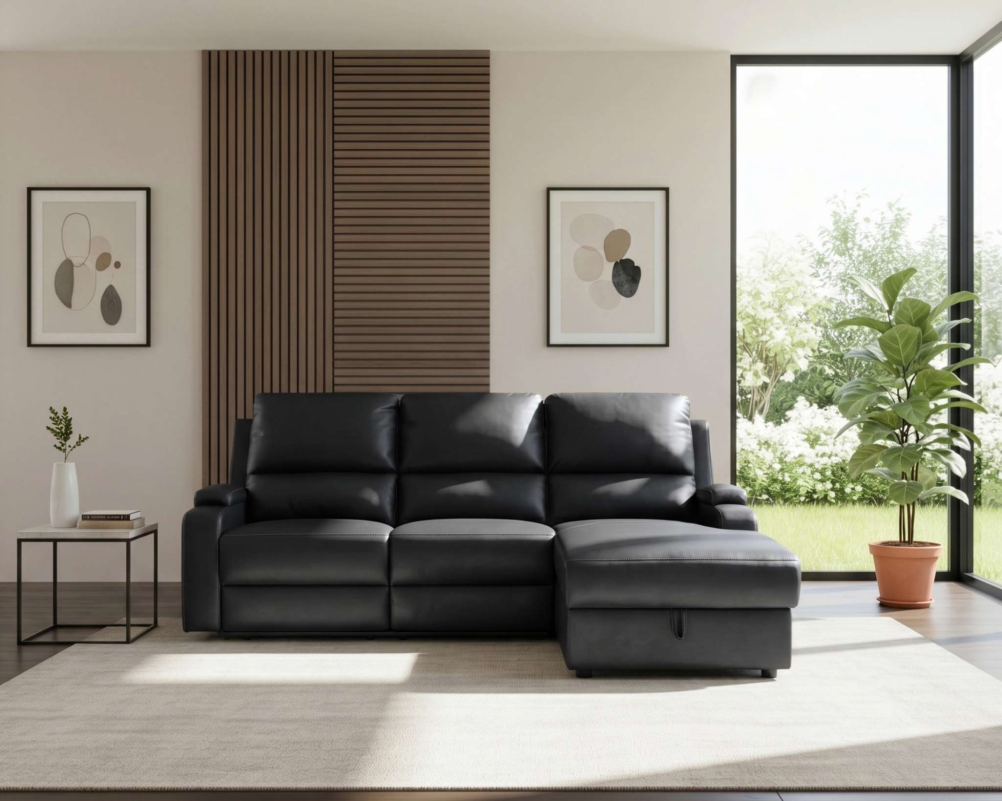 OTTO home Ecksofa »NAPORI Kunstleder, Multimediasofa, L-Form« man. oder elektr. Relaxfuntion, USB-A bei elektr. Variante, Staukasten