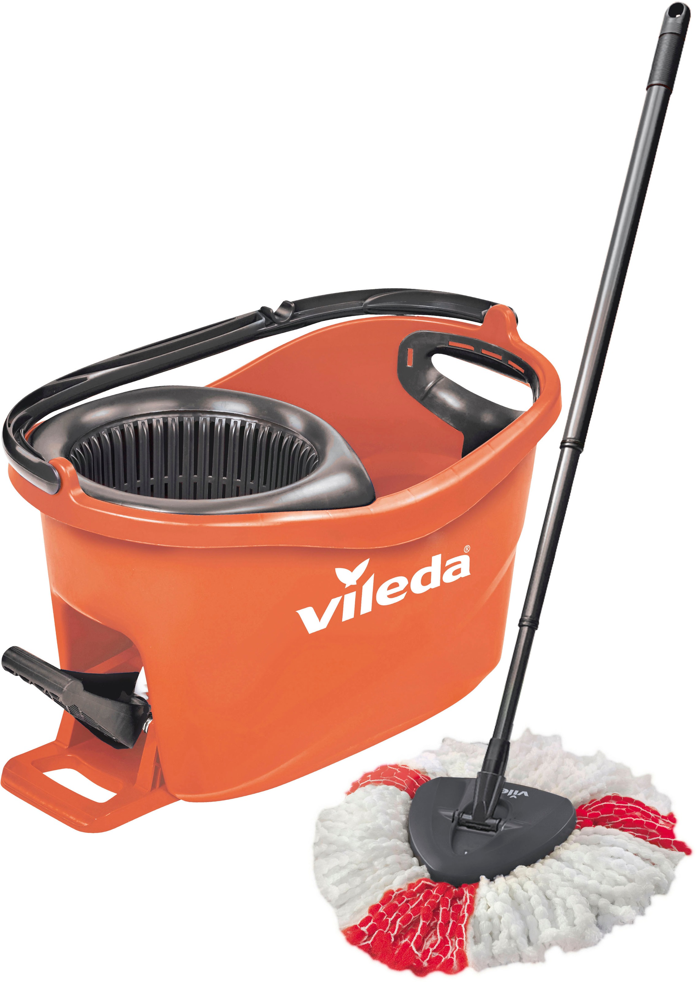 Vileda  Bodenwischer-Set Turbo Colors Box, (Wischmop-Set mit Powerschleuder und Fußpedal)