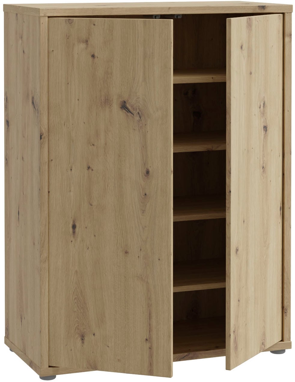FORTE Schuhschrank »Alice Springs«, (B/H/T 74,5/99,1/34,9 cm), Stauraumschrank, Mehrzweckschrank, grifflose Front, Push to open