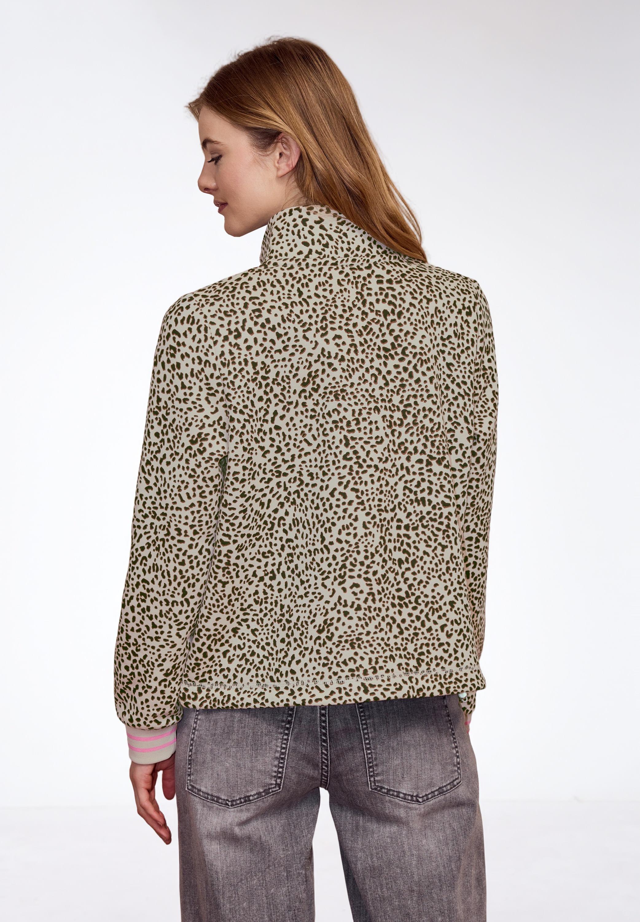 STREET ONE STUDIO Sweatjacke mit Leoprint günstig online kaufen