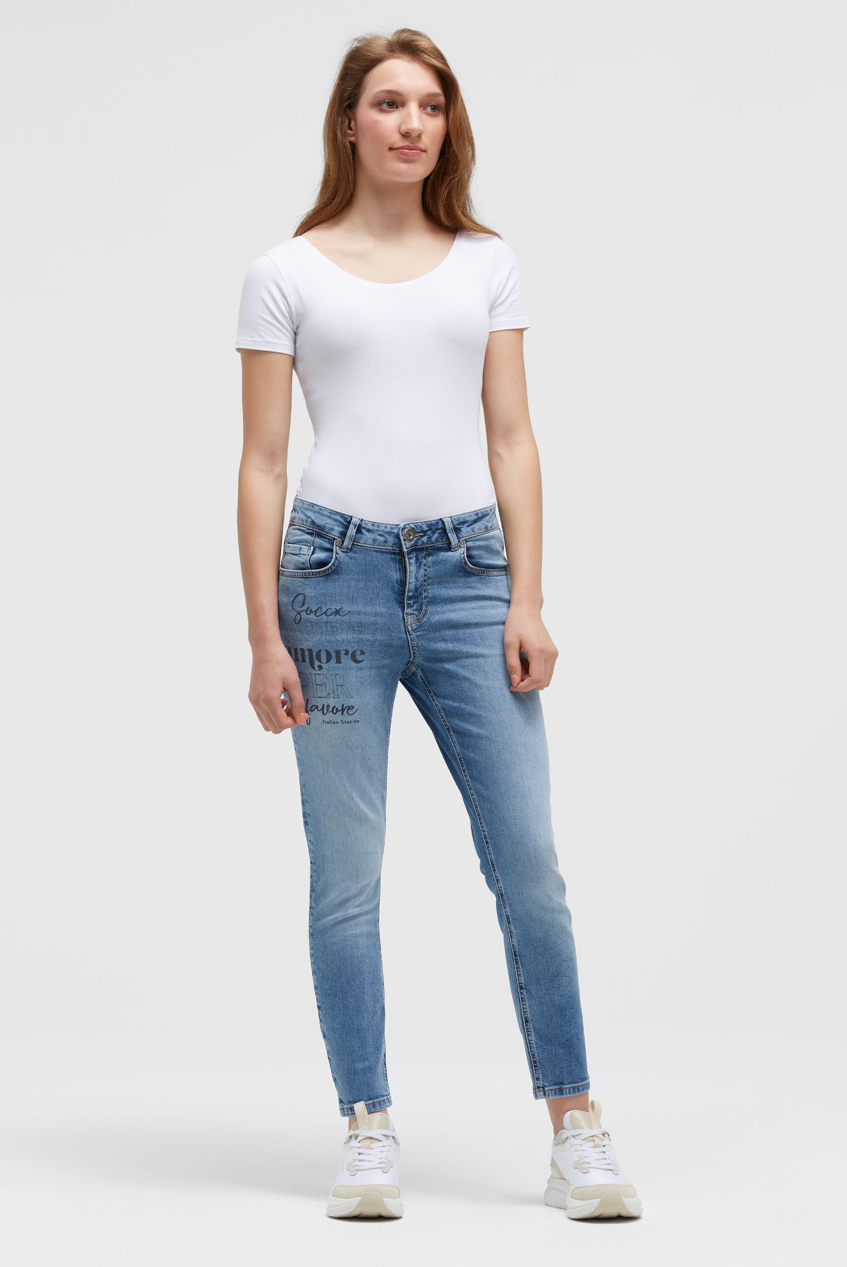 SOCCX Slim-fit-Jeans, mit normaler Leibhöhe