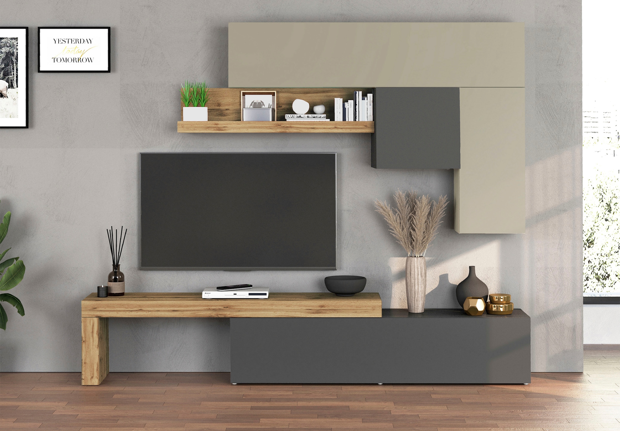 OTTO home Wohnwand »Chronos Wohnwand, Medienwand, 5-er set« Set, 5 Stk. tlg.