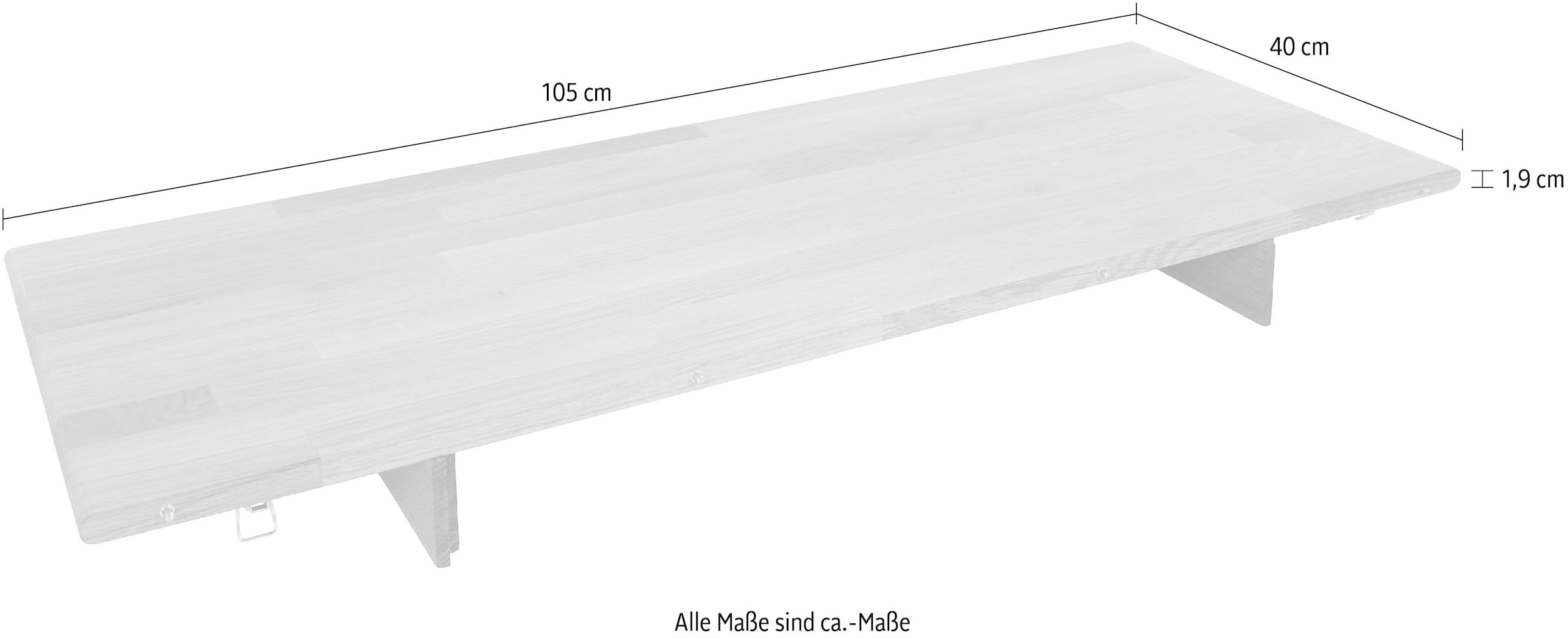 andas Ansteckplatte »Toarp«, Massivholz Eiche