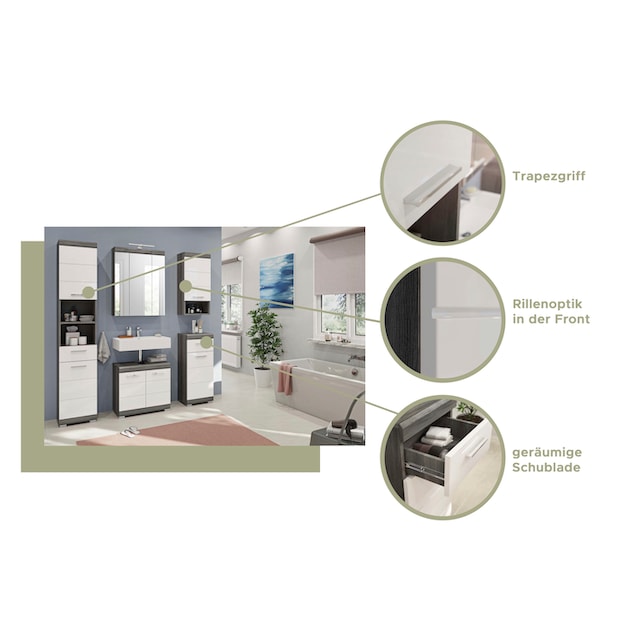 INOSIGN Waschmaschinenumbauschrank »Siena«, Badmöbel Badschrank,  Waschmaschine, 2 Türen, Breite 63 cm | BAUR