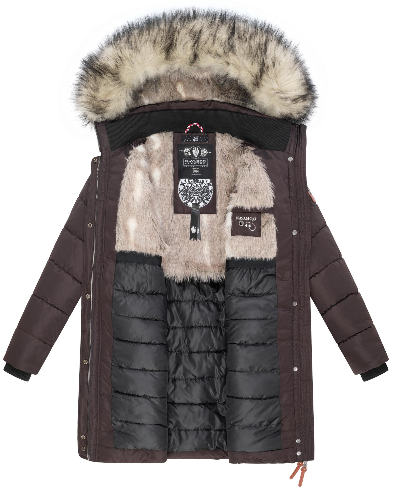 Navahoo Steppmantel »Paula«, stylischer Winter Parka m. edlem Fellimitat