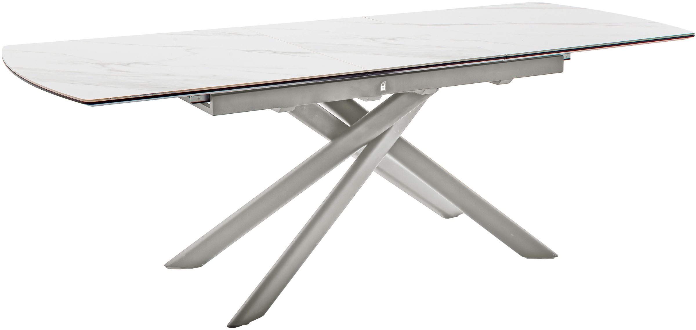 MCA furniture Esstisch »VANINO Auszugtisch 180-230 cm marmoriert«, (1 St.), Keramik,Edelstahl,Synchronauszug,ausziehbar,8-10 Personen