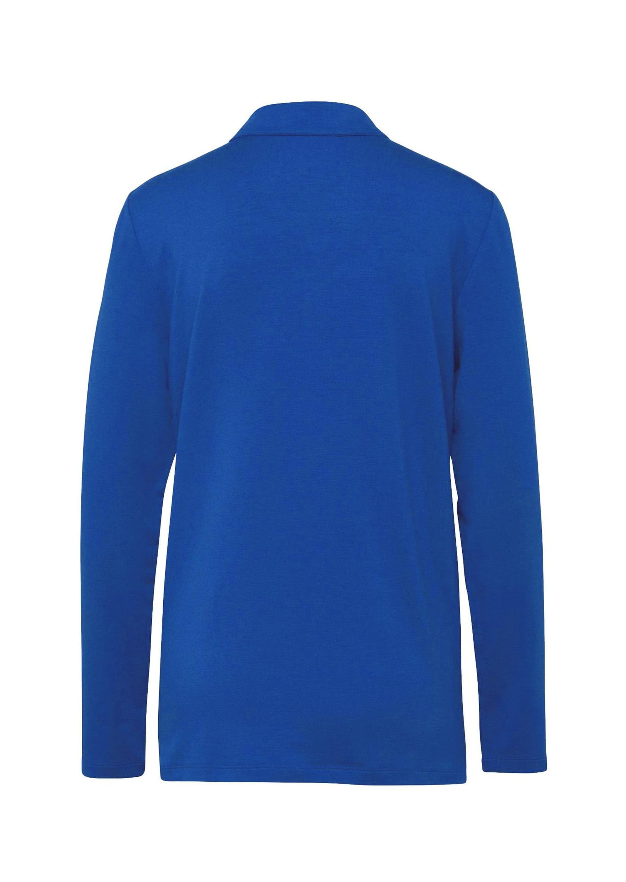 GOLDNER Poloshirt »Kurzgröße Langarm Poloshirt mit Schmuckband an Knopfleiste«