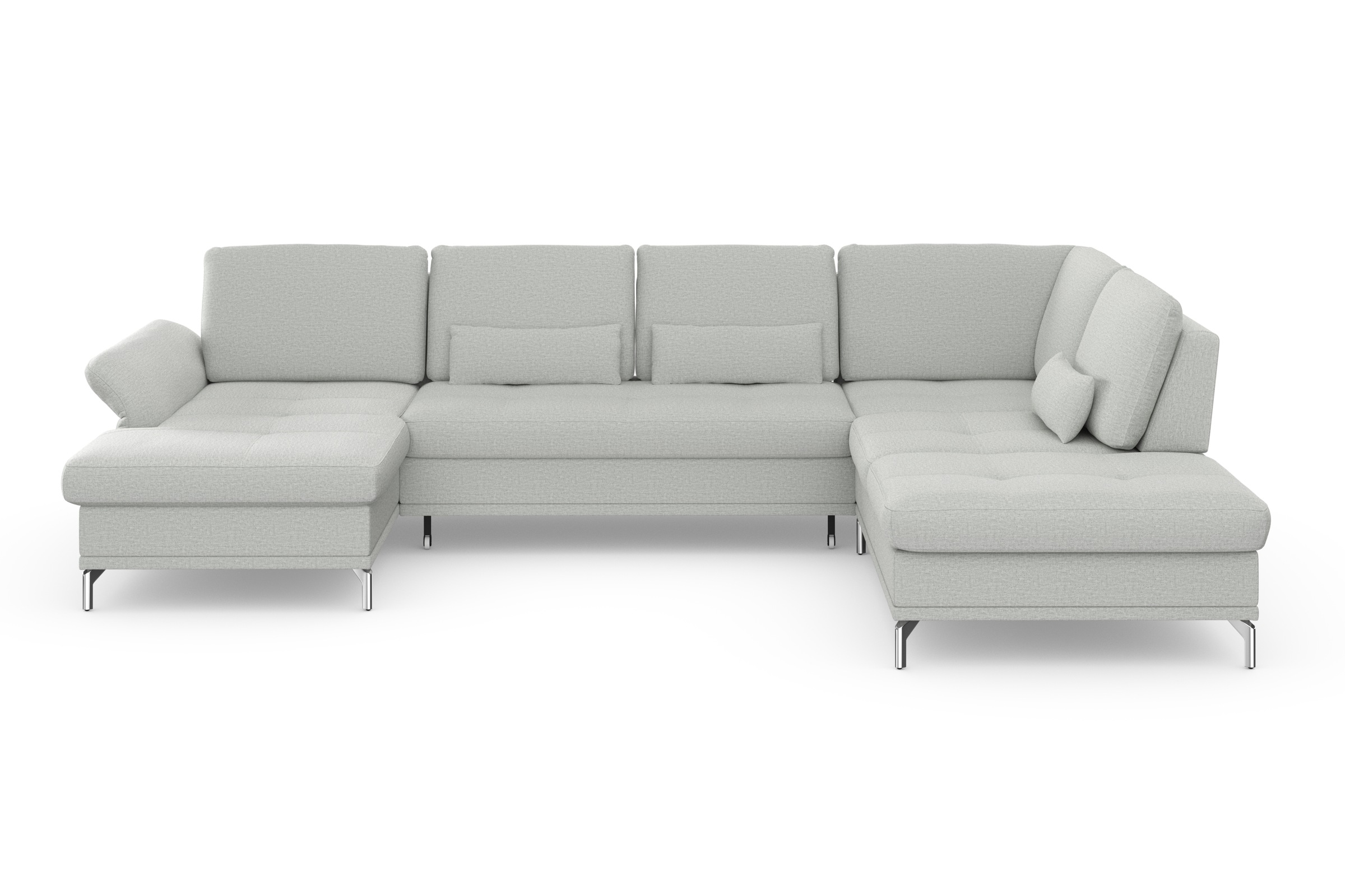 Home affaire Wohnlandschaft "Palm Beach U-Form" Federkern, mit Sitztiefenve günstig online kaufen