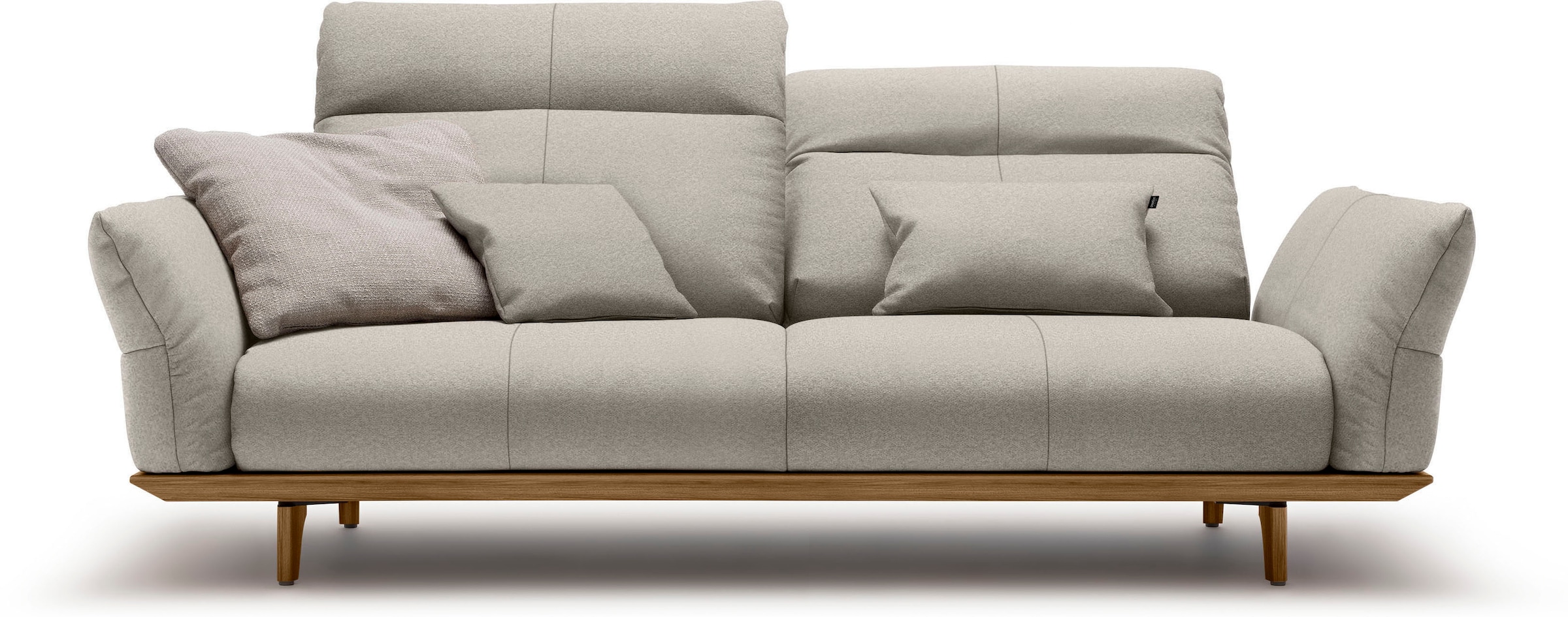 Creation BY ROLF BENZ 3-Sitzer "CR.460", Sockel in Nussbaum, Füße Nussbaum, günstig online kaufen