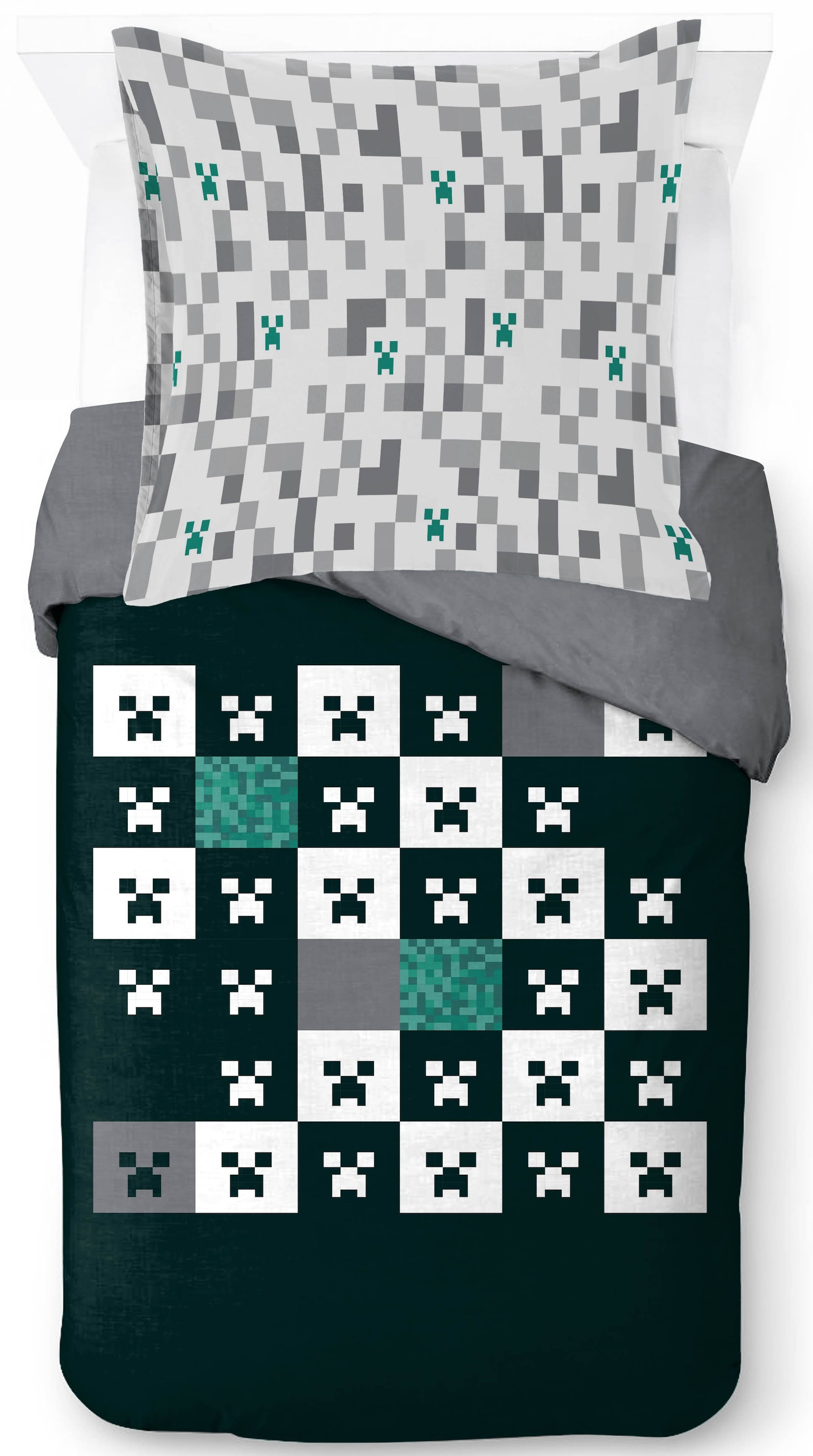 Minecraft Kinderbettwäsche »Minecraft Creeper« 2 100% Baumwolle