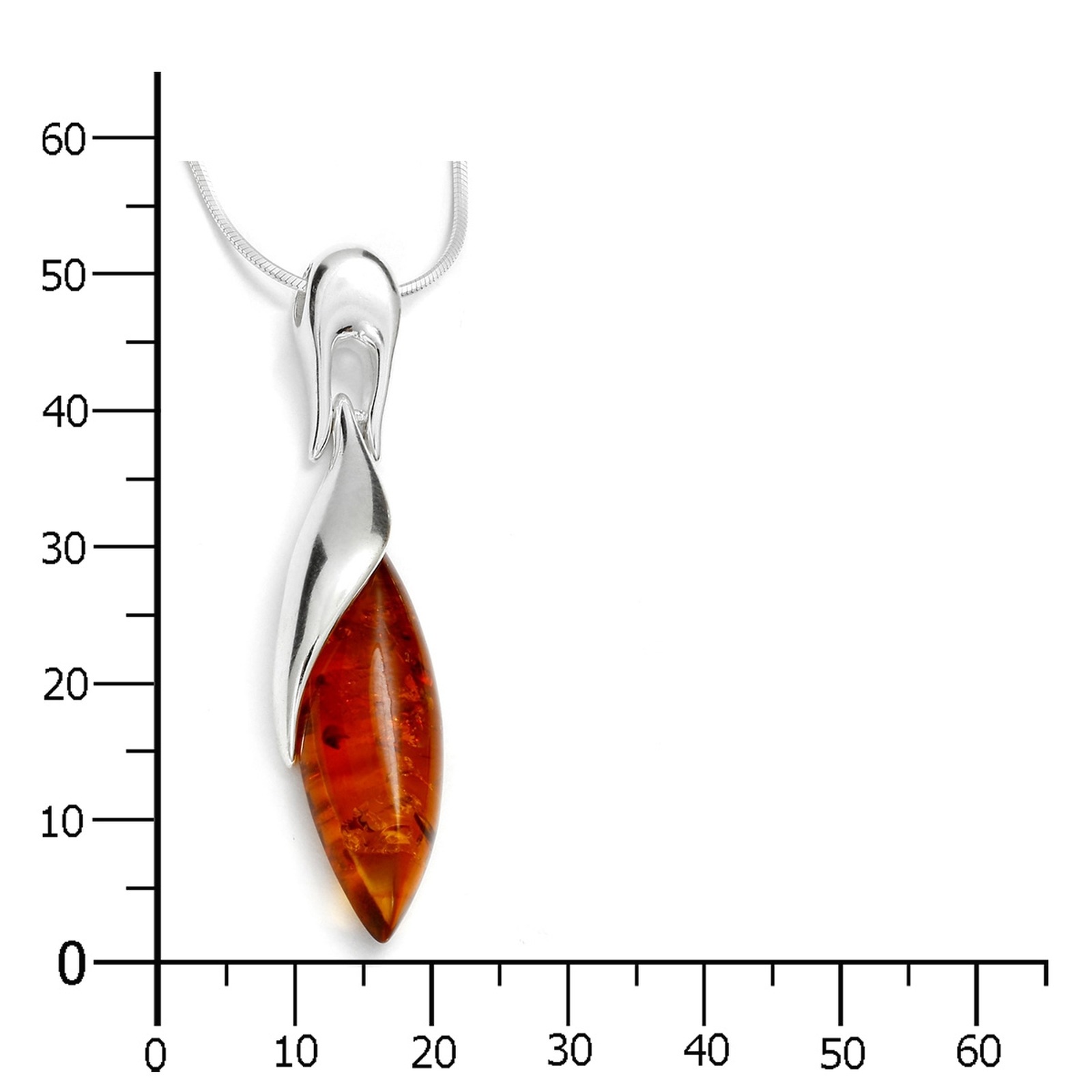OSTSEE-SCHMUCK Kette mit Anhänger »- Rosali - Silber 925/000 - Bernstein«