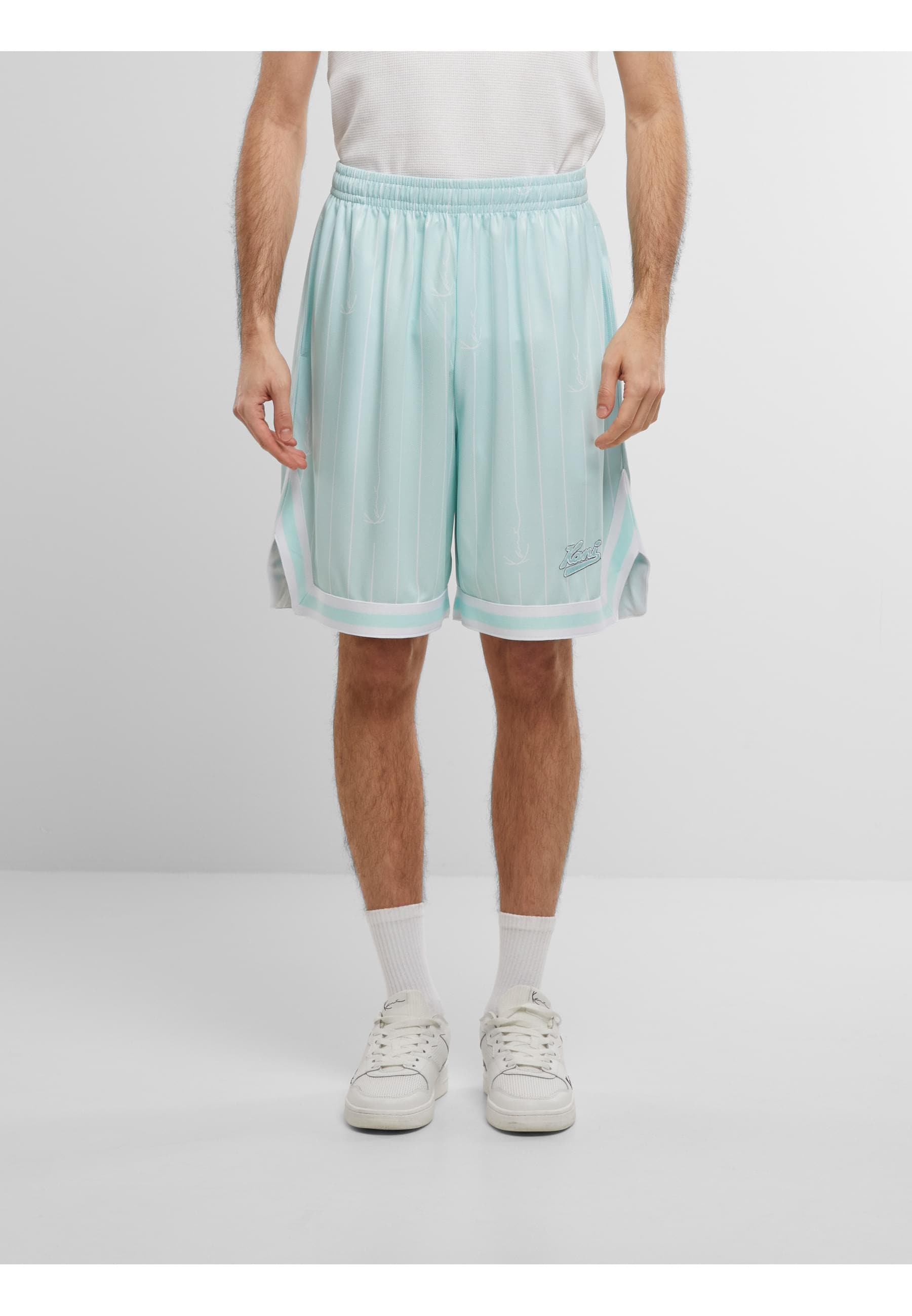Karl Kani Shorts »Karl Kani Small Varsity Logo Pinstripe Mesh Shorts«, (1 tlg.)