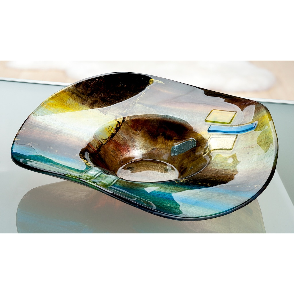GILDE GLAS art Dekoschale »Campo«, (1 St.), aus Glas, Höhe ca. 13 cm
