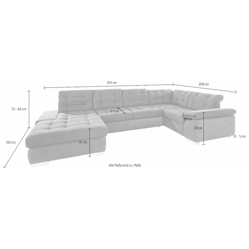 sit&more Wohnlandschaft »Ontario U-Form«