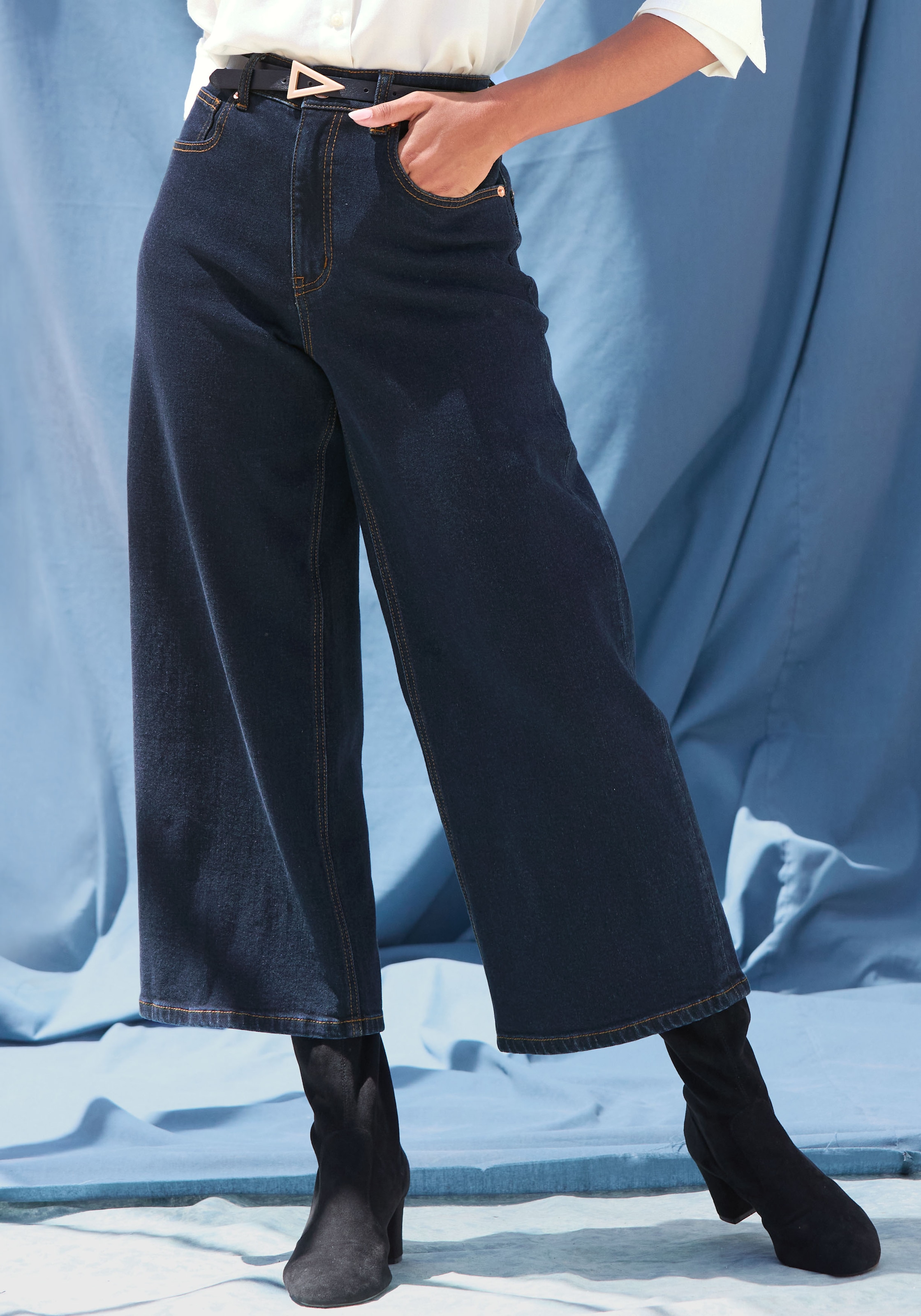 LASCANA 7/8-Jeans, aus Baumwoll-Denim, Straight-Leg günstig online kaufen