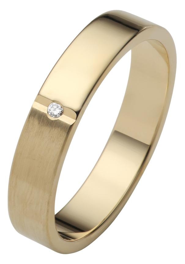 Firetti Trauring »Schmuck Geschenk Gold 750 Hochzeit Ehering "LIEBE"«, Made in Germany, wahlweise mit oder ohne Brillant