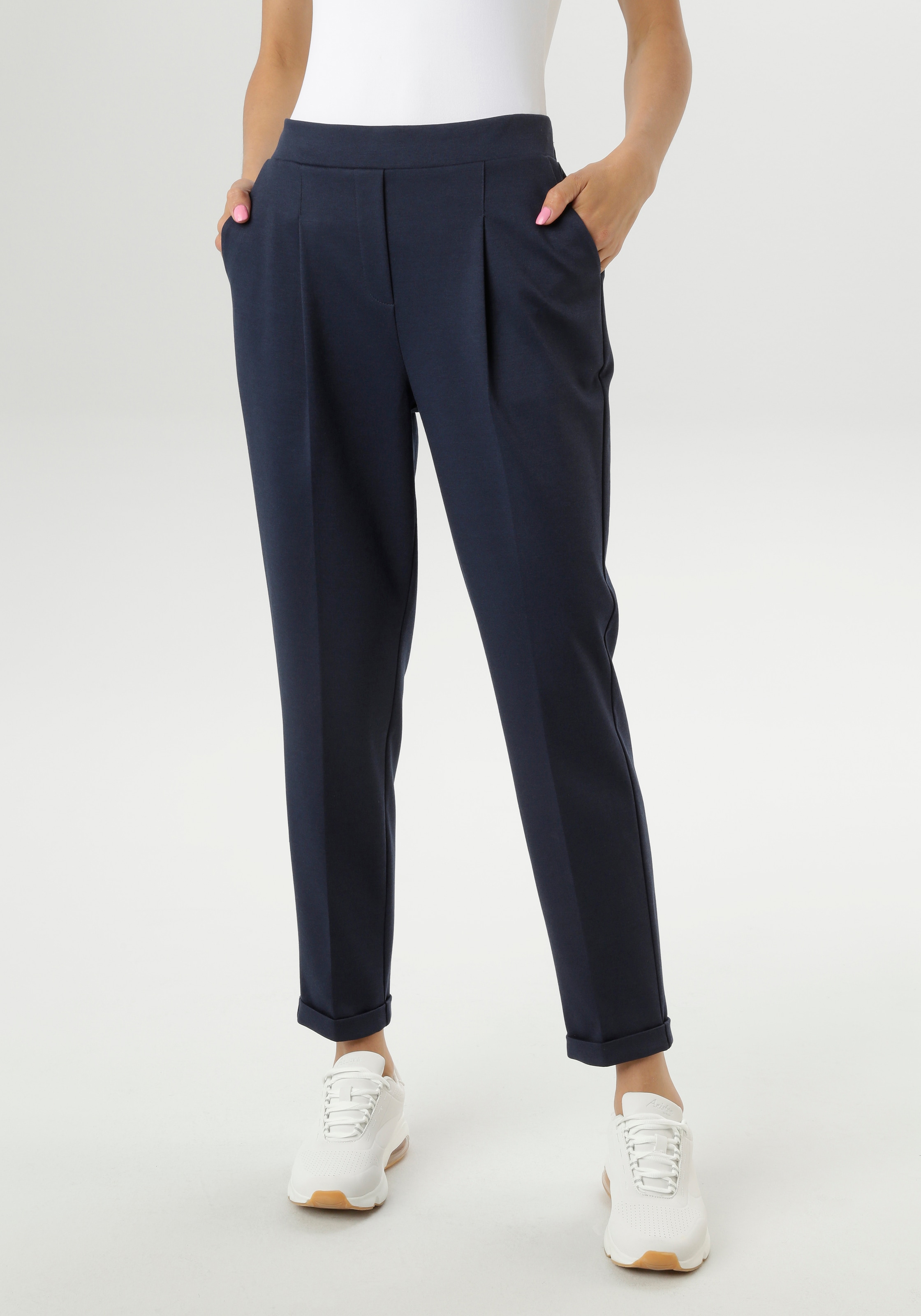 Aniston SELECTED Schlupfhose, mit Bundfalten günstig online kaufen