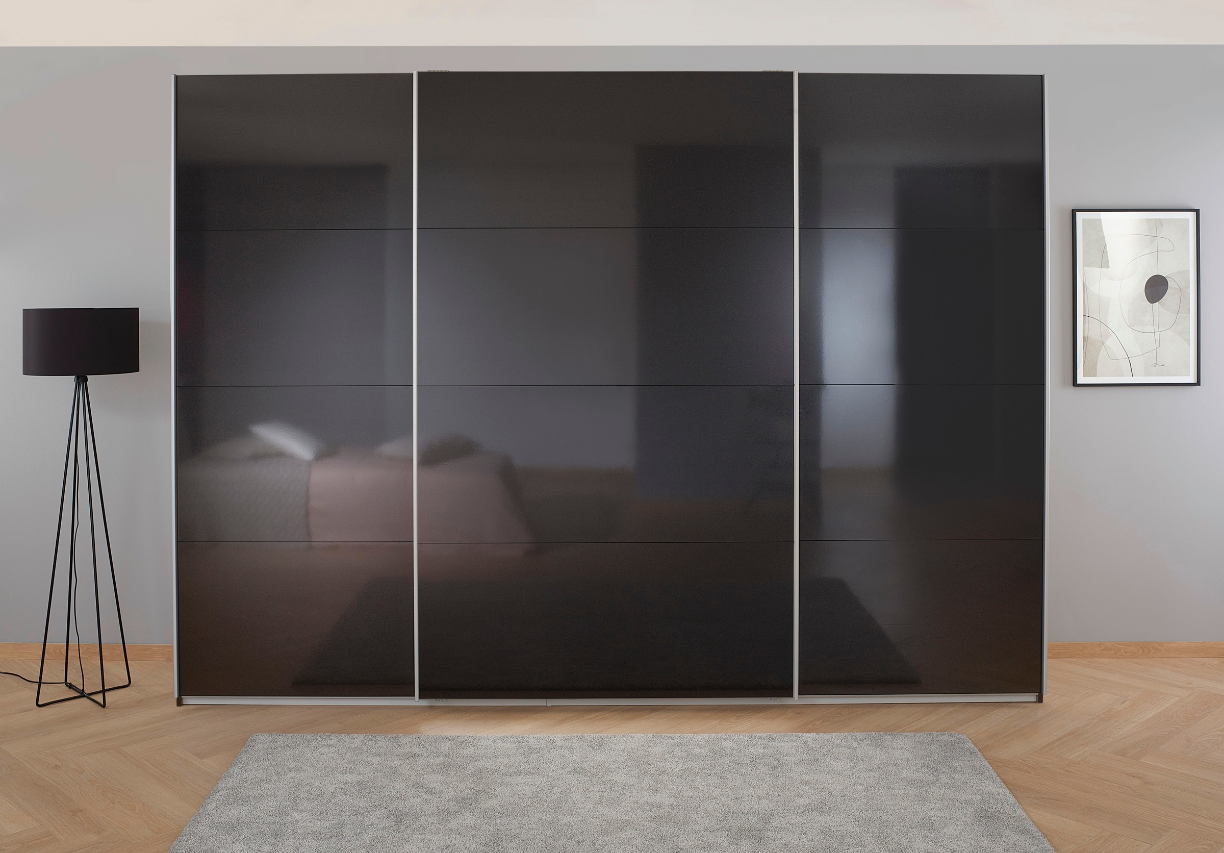OTTO home Kleiderschrank "Mehrzweckschrank Aktenschrank Möbel Mietswohnung Schlafzimmer KOLUNA" 3 Ausstattungen BASIC/CLASSIC/PREMIUM (inkl. SOFT-CLOSE-FUNKTION), Breiten 203/271/315/360cm Höhen 210/229 Hochglanzfront MADE IN GERMANY