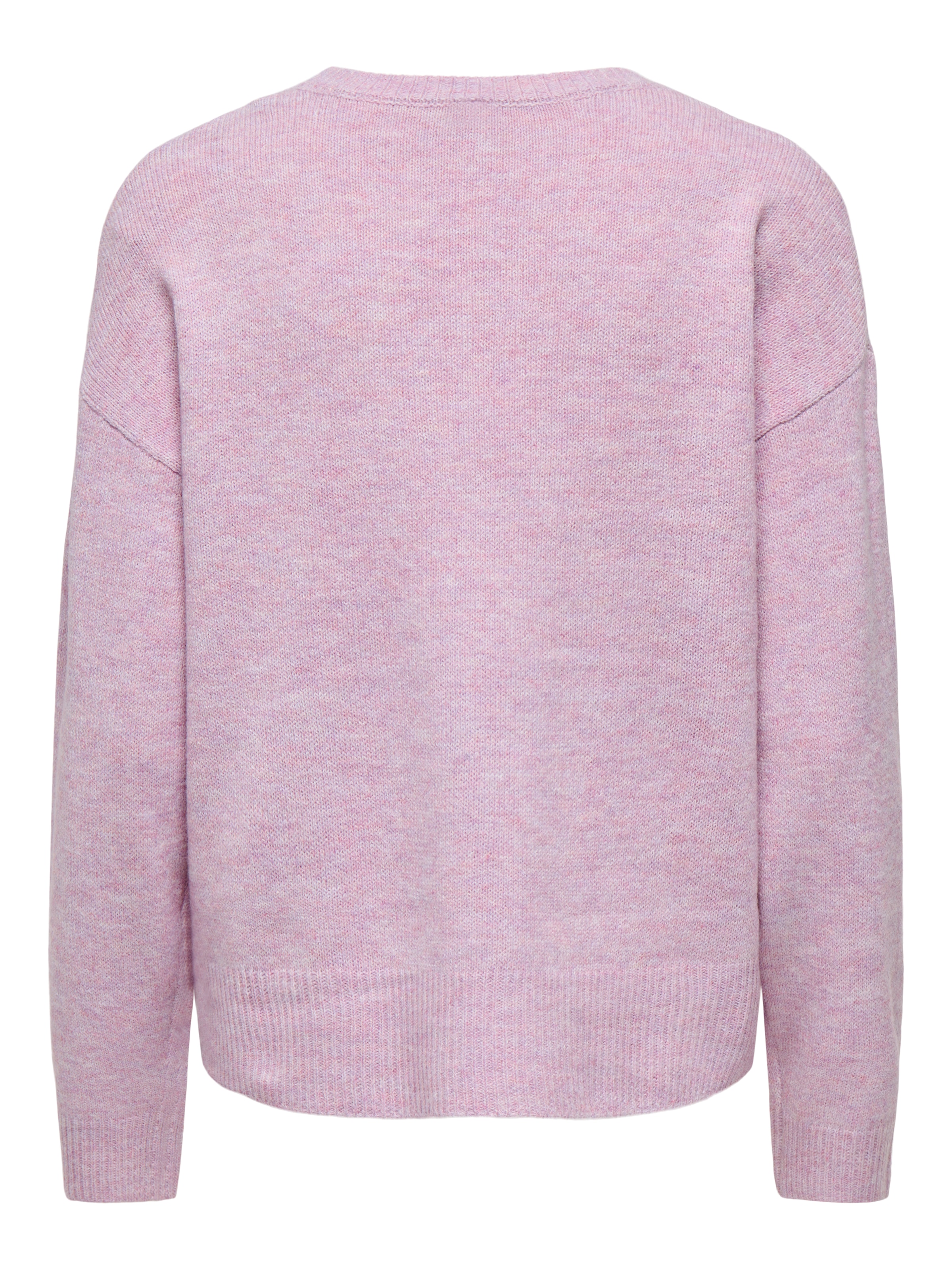 ONLY Strickpullover »ONLOLIVIA LS O-NECK CC KNT« Materialmix, regular fit