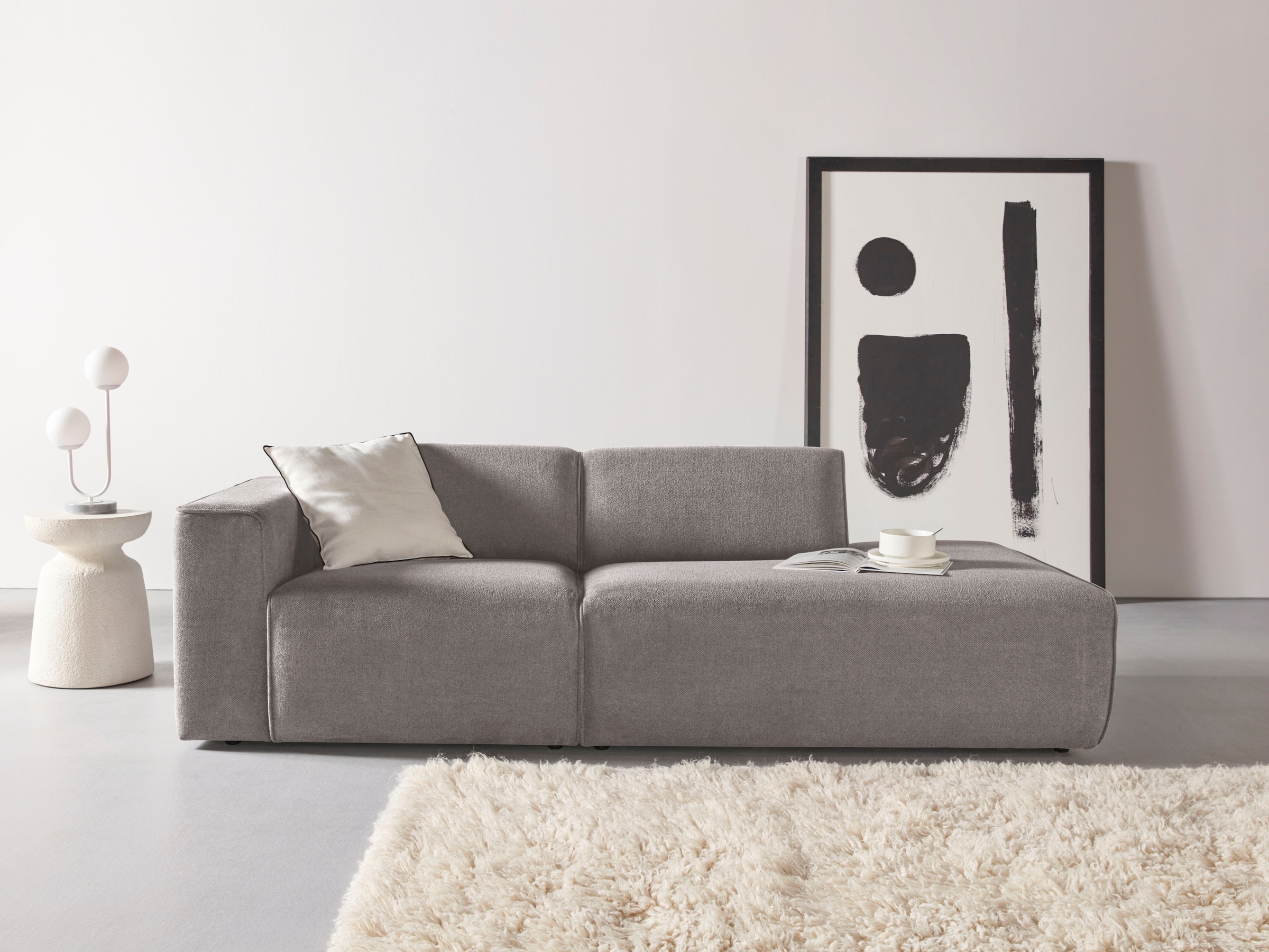 Home affaire 2-Sitzer "Noord mit Kedernaht, Breite 227 cm" Cord, Struktur, günstig online kaufen